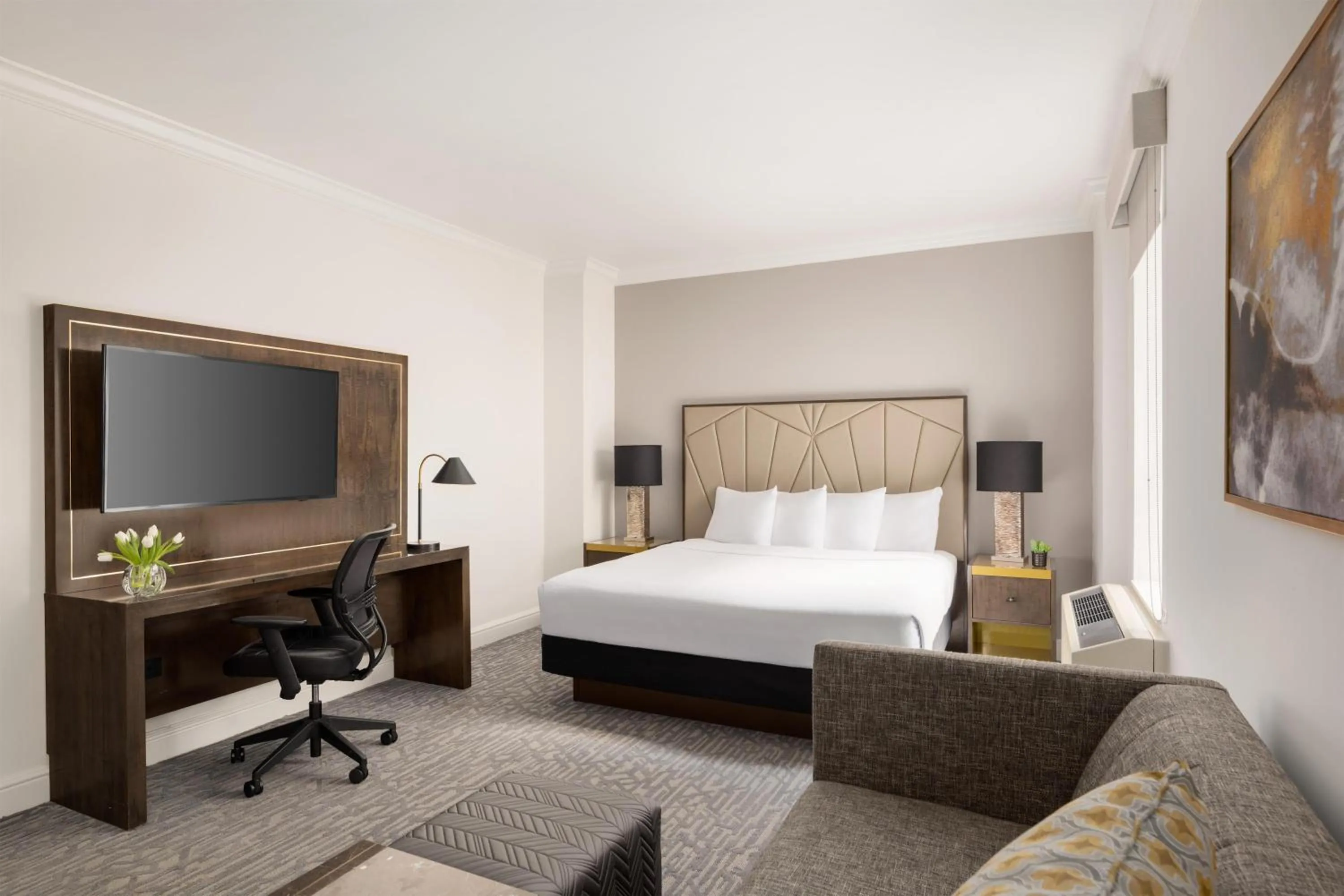 Bedroom, Bed in Martinique New York on Broadway, Curio Collection by Hilton