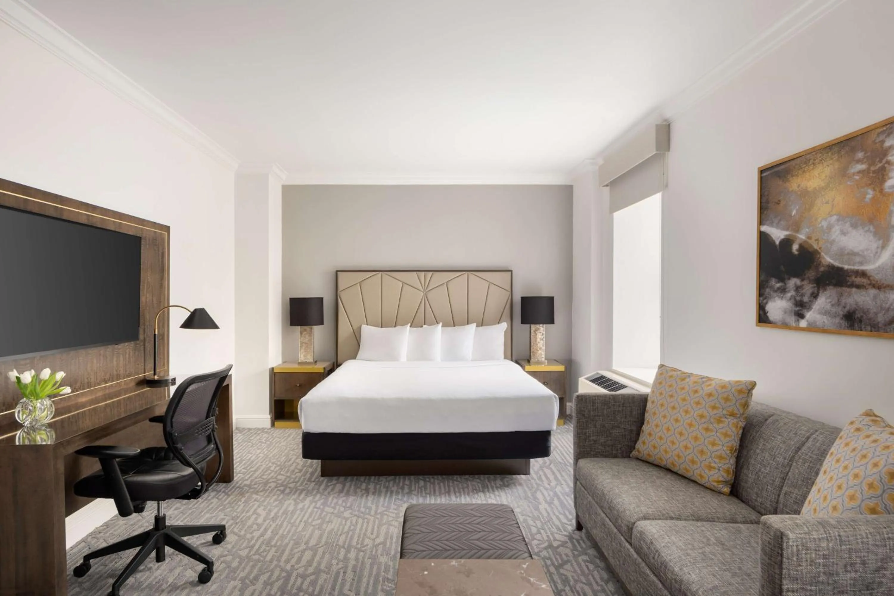 Bedroom, Bed in Martinique New York on Broadway, Curio Collection by Hilton