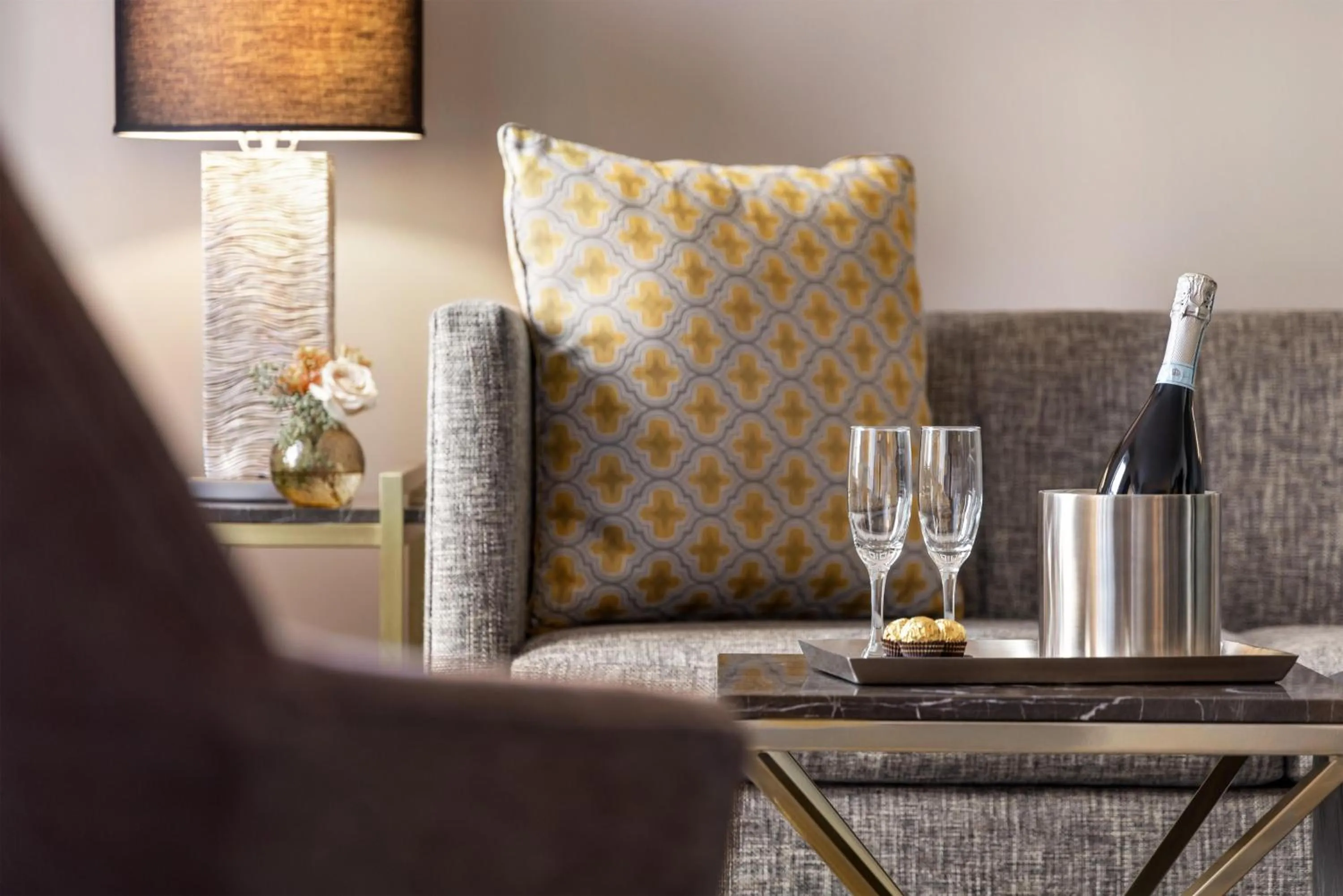 Living room in Martinique New York on Broadway, Curio Collection by Hilton