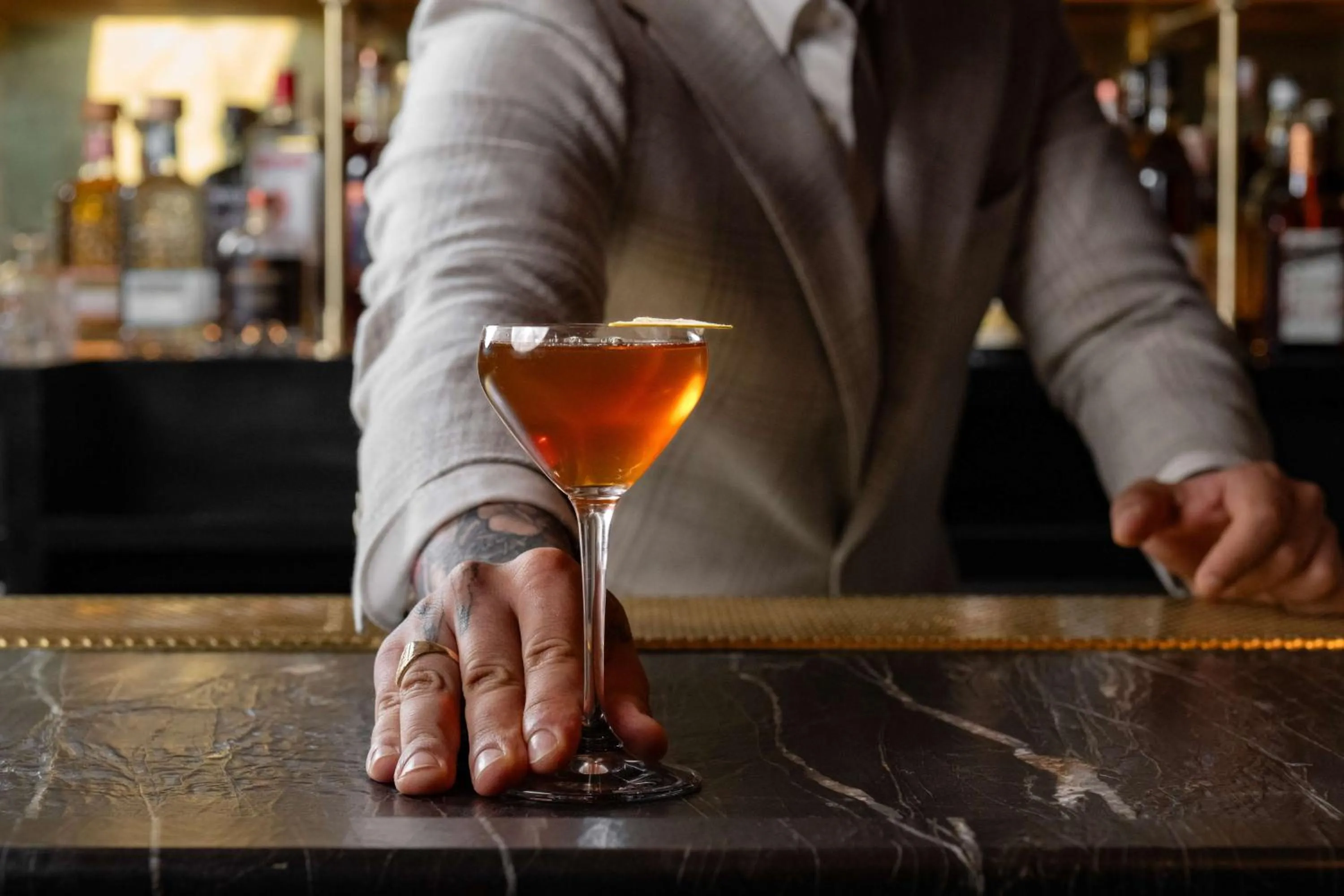 Lounge or bar in Martinique New York on Broadway, Curio Collection by Hilton