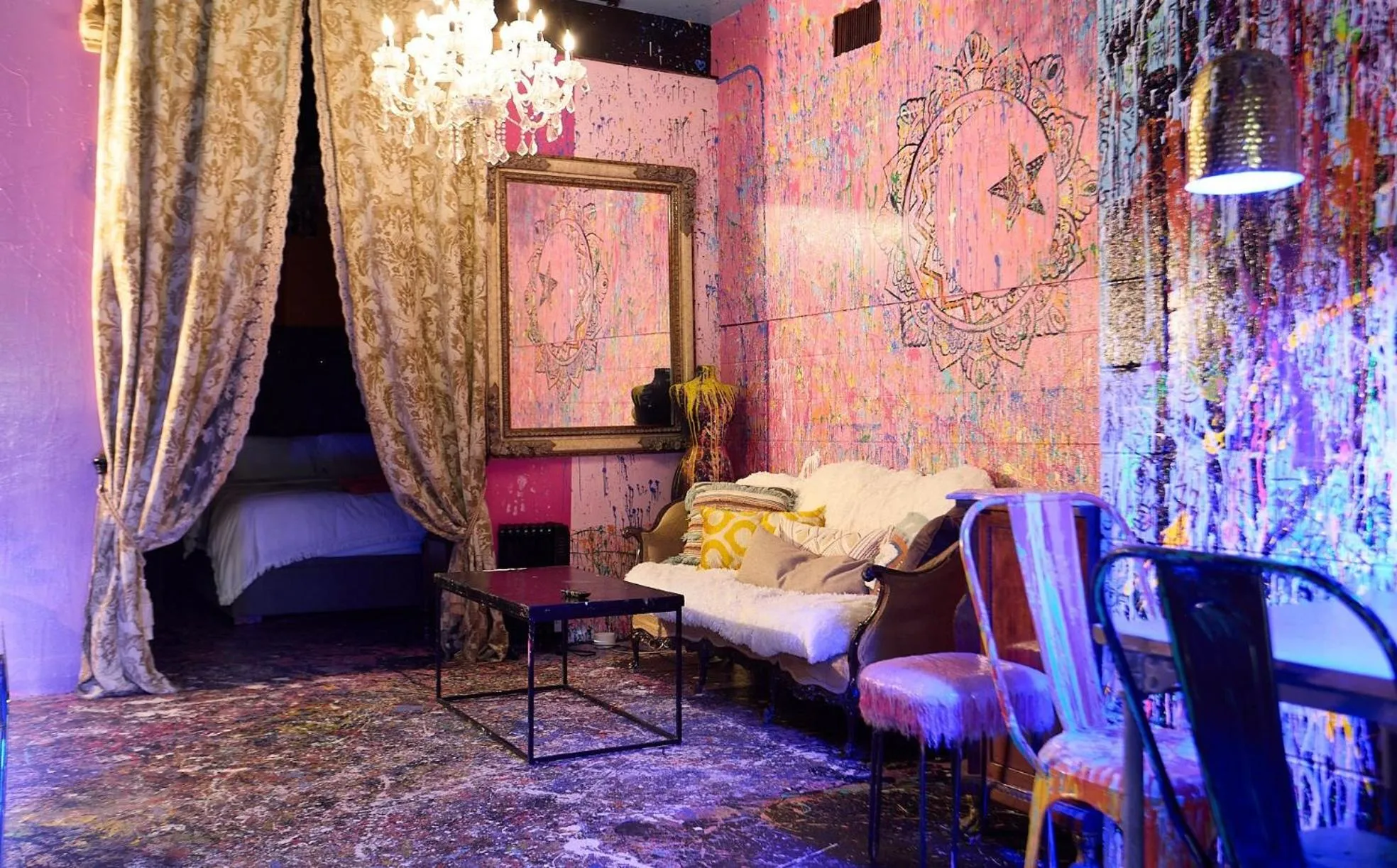 Living room in Beverly Hills Spanish