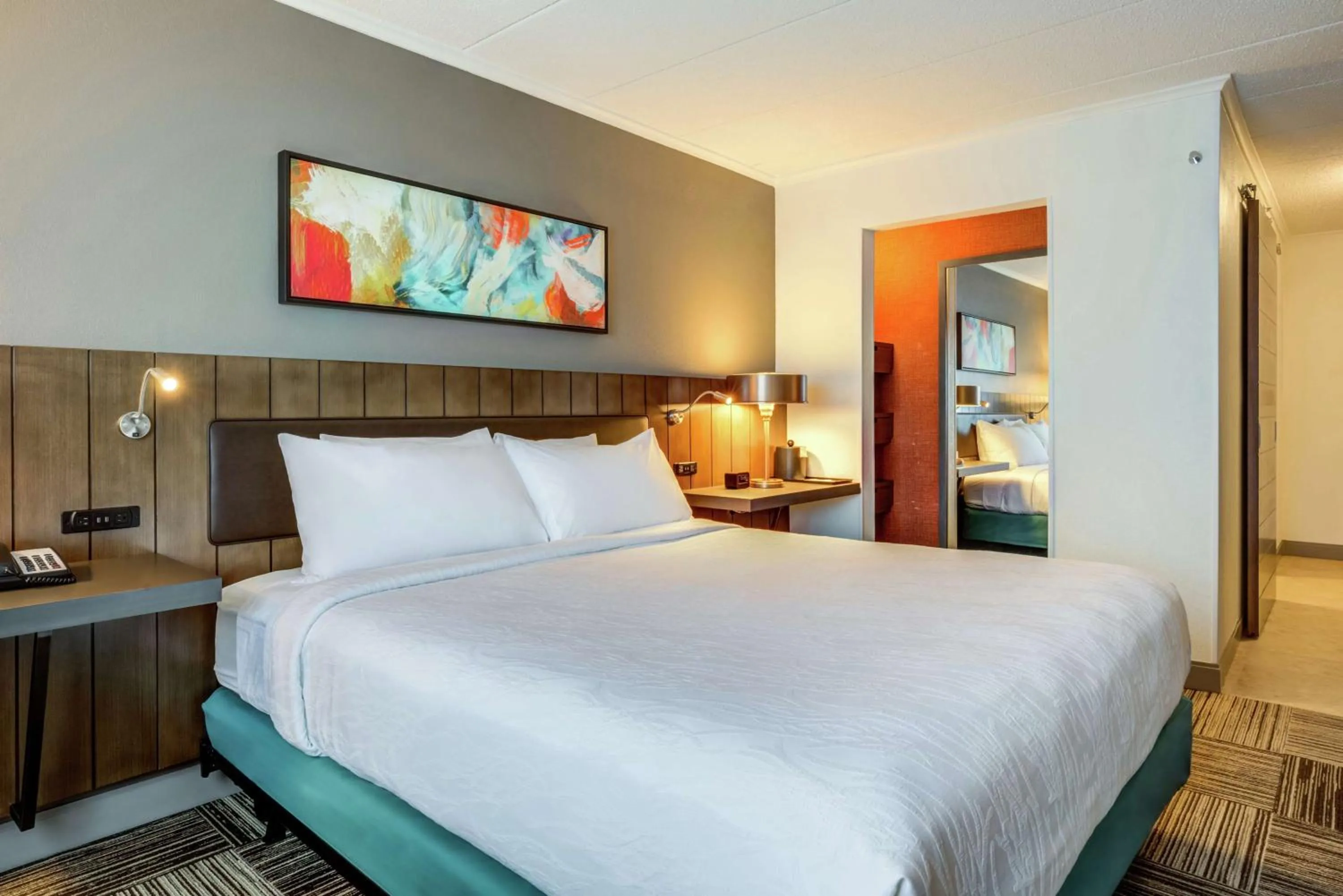 Bed in Hilton Garden Inn Boston Waltham