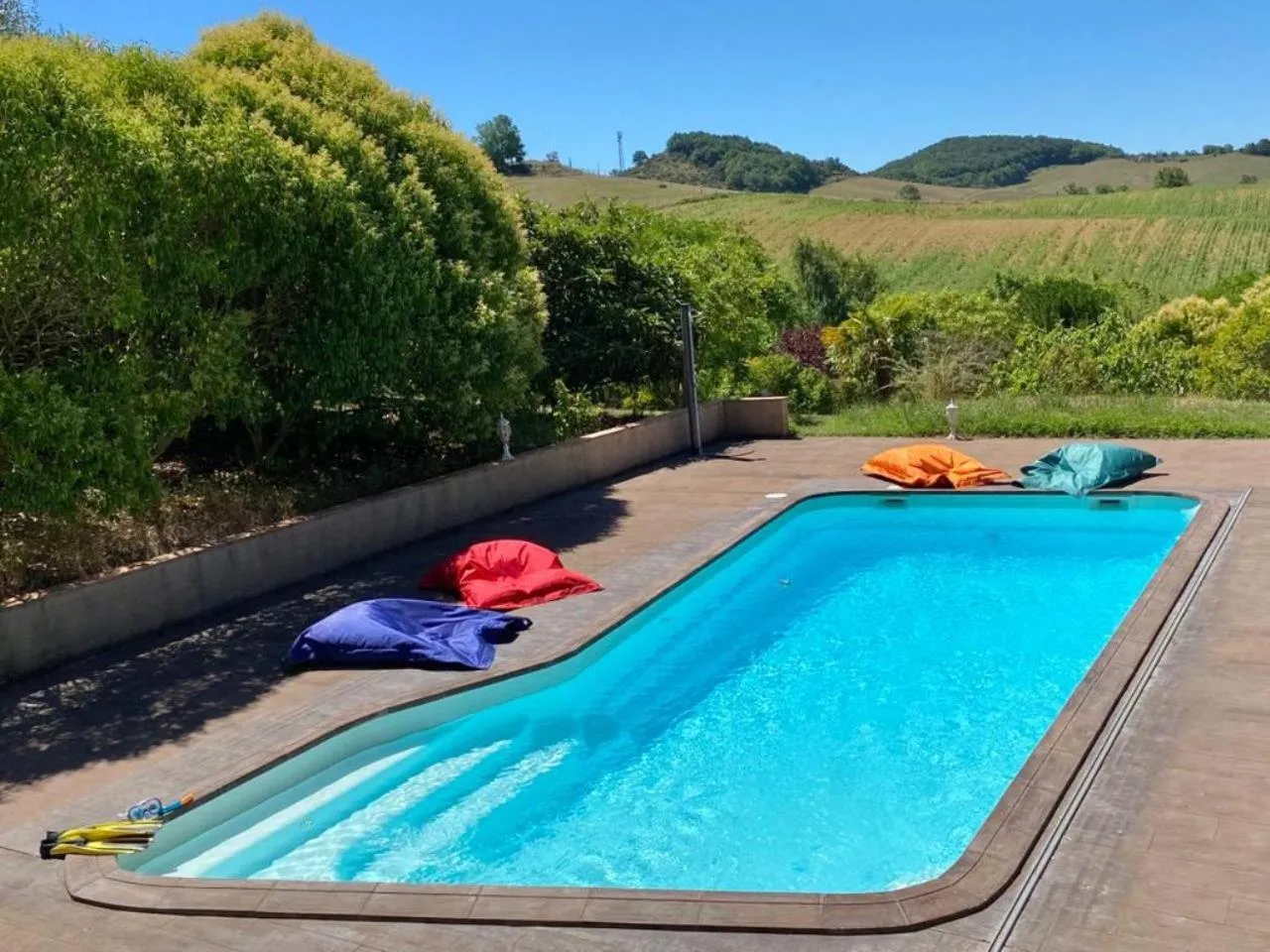 Pool view in Residence La Borde