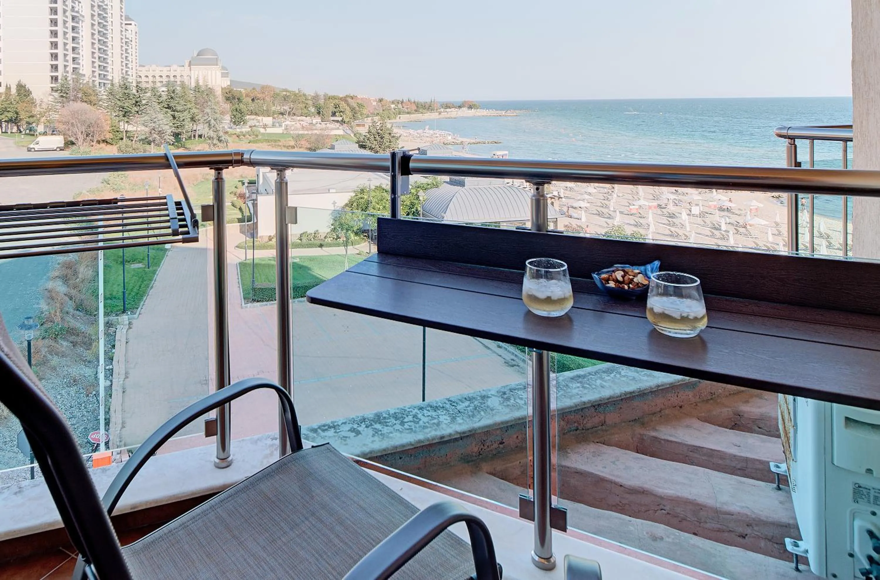 Balcony/Terrace in Beachfront Smart Homes by Marty's