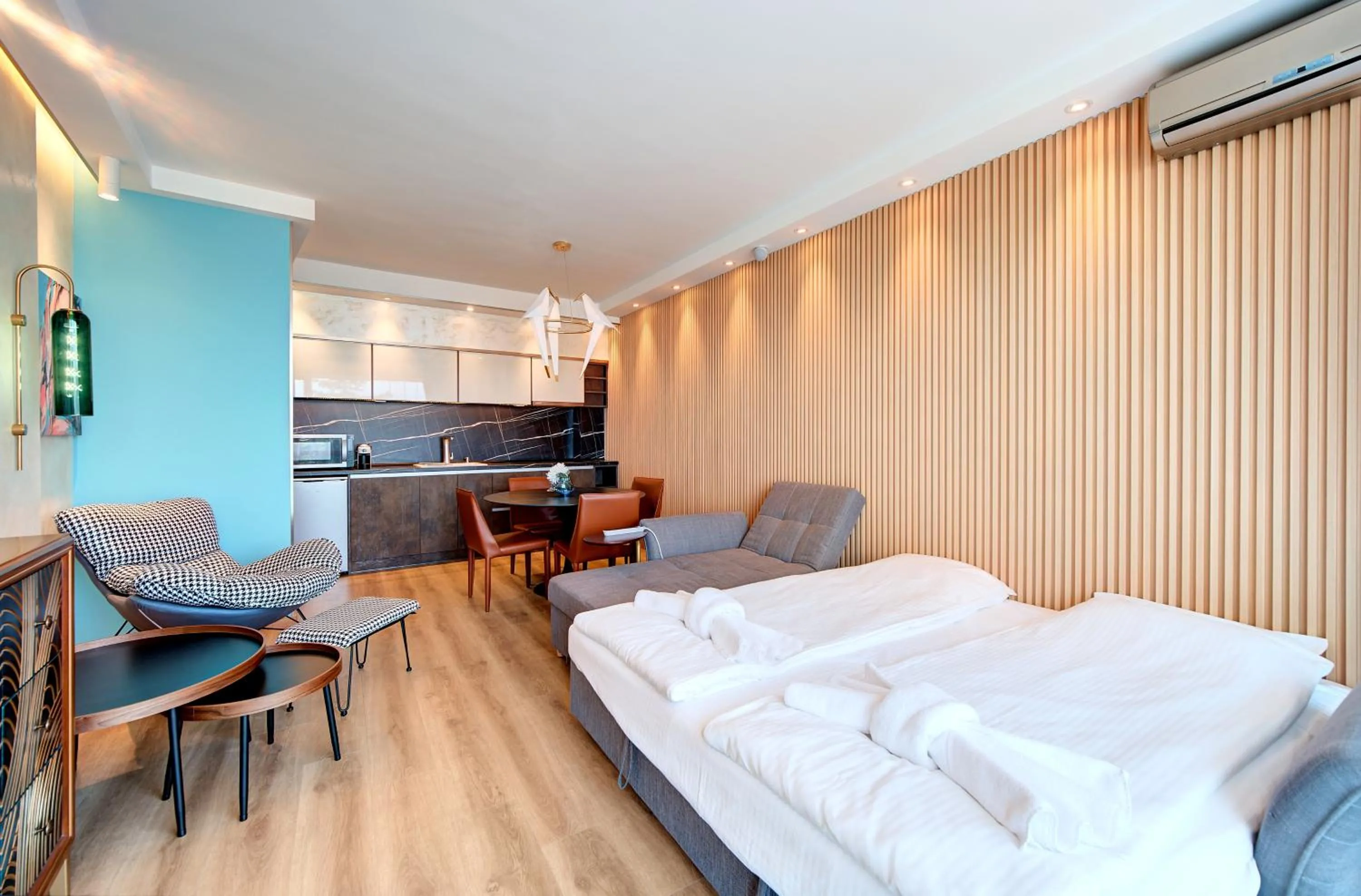Bed in Beachfront Smart Homes by Marty's