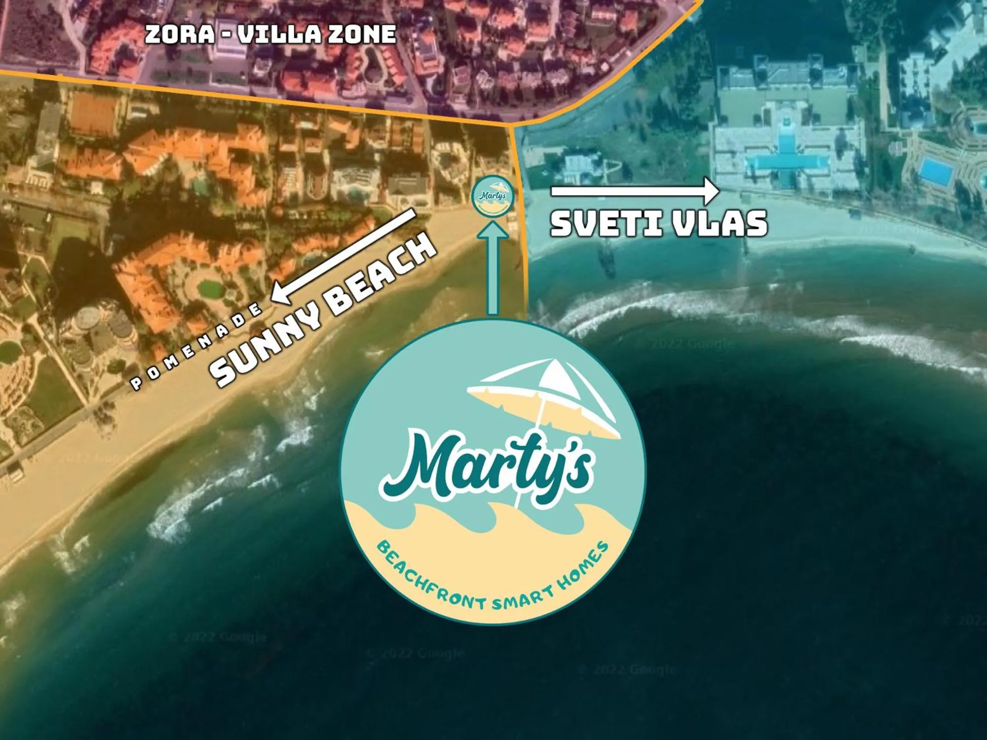 Location in Beachfront Smart Homes by Marty's