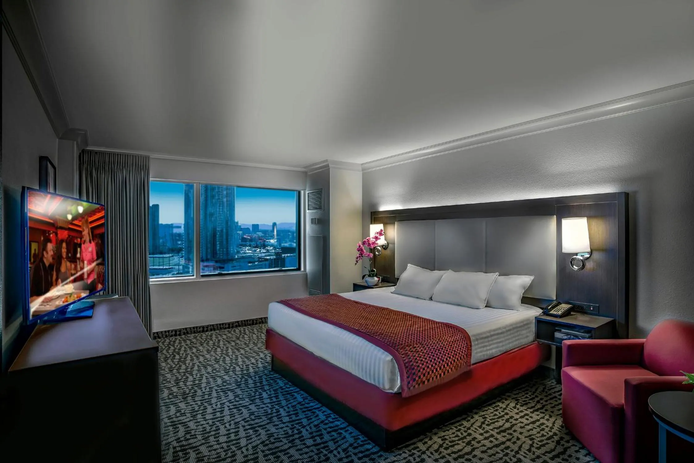 Bed in The STRAT Hotel, Casino & Tower