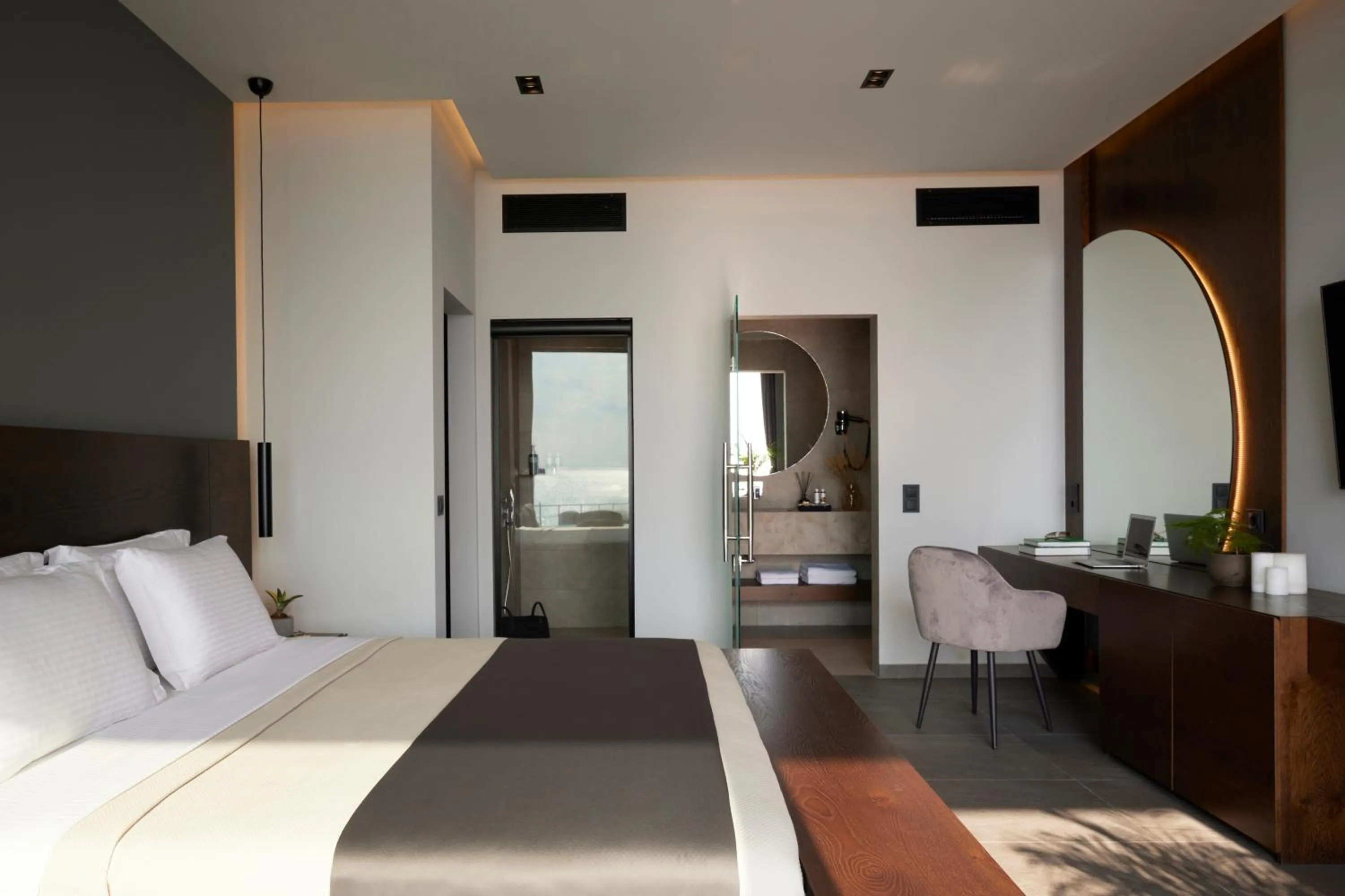 View (from property/room), Bed in Villa OMNIA - Luxury Bound on Earth