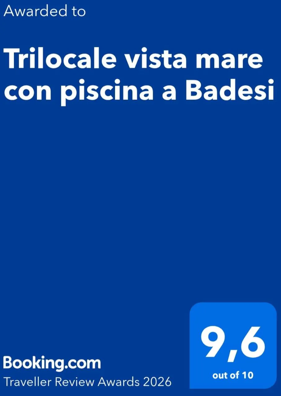 Certificate/Award in Trilocale vista mare con piscina a Badesi