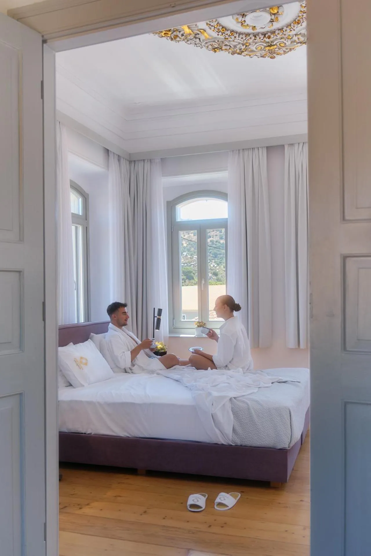 Bed in Eressian Hotel & Hammam Spa