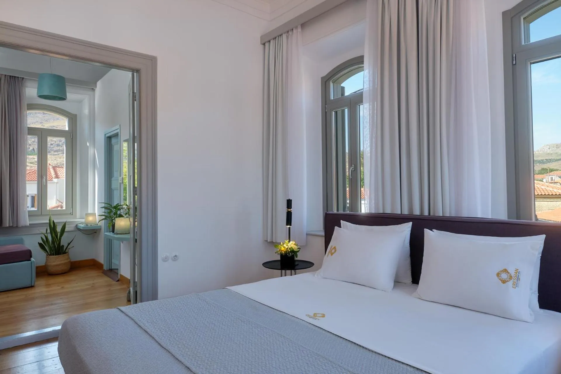 Bed in Eressian Hotel & Hammam Spa