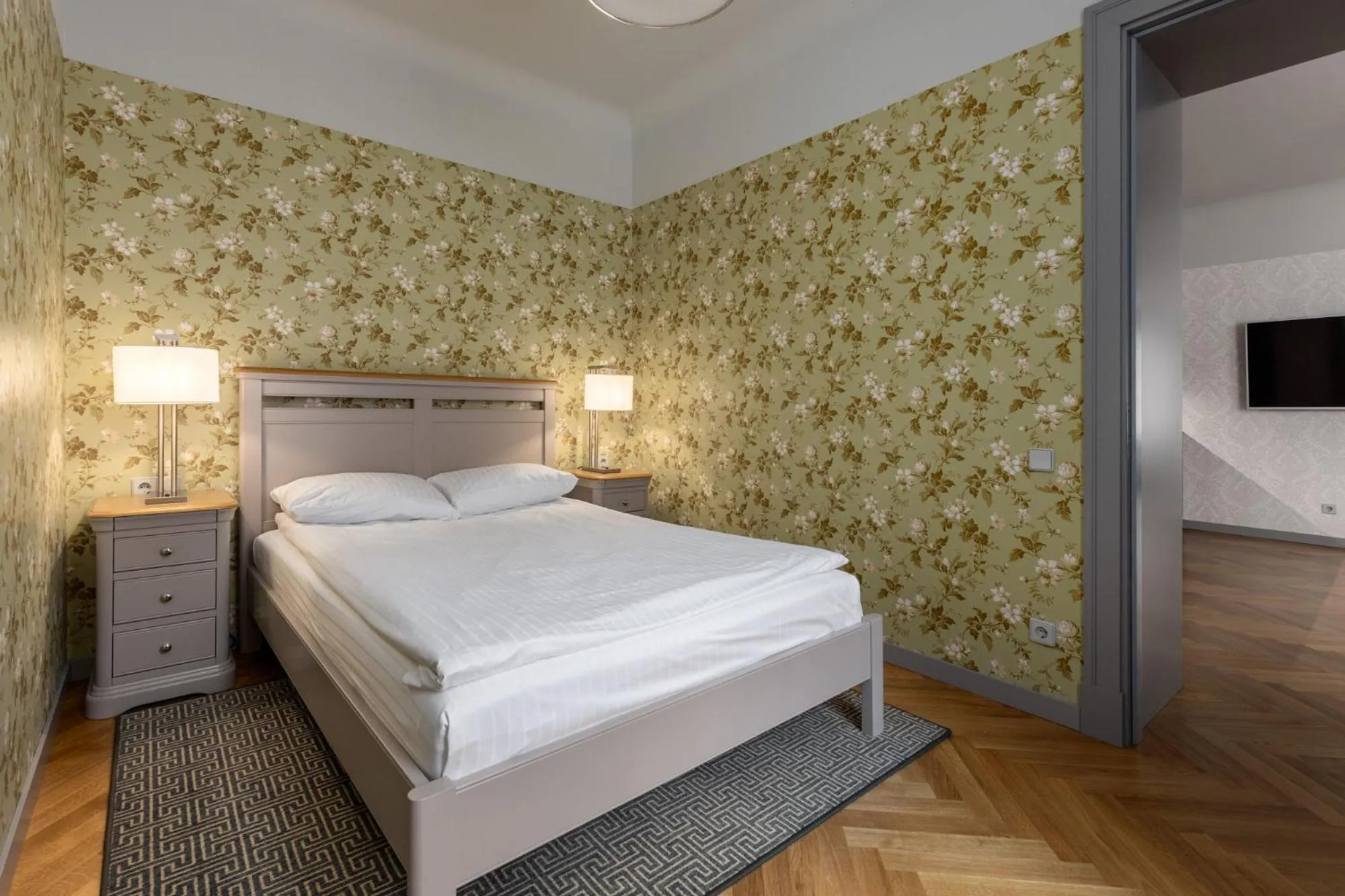 Bed in Roze Republikas Apartments