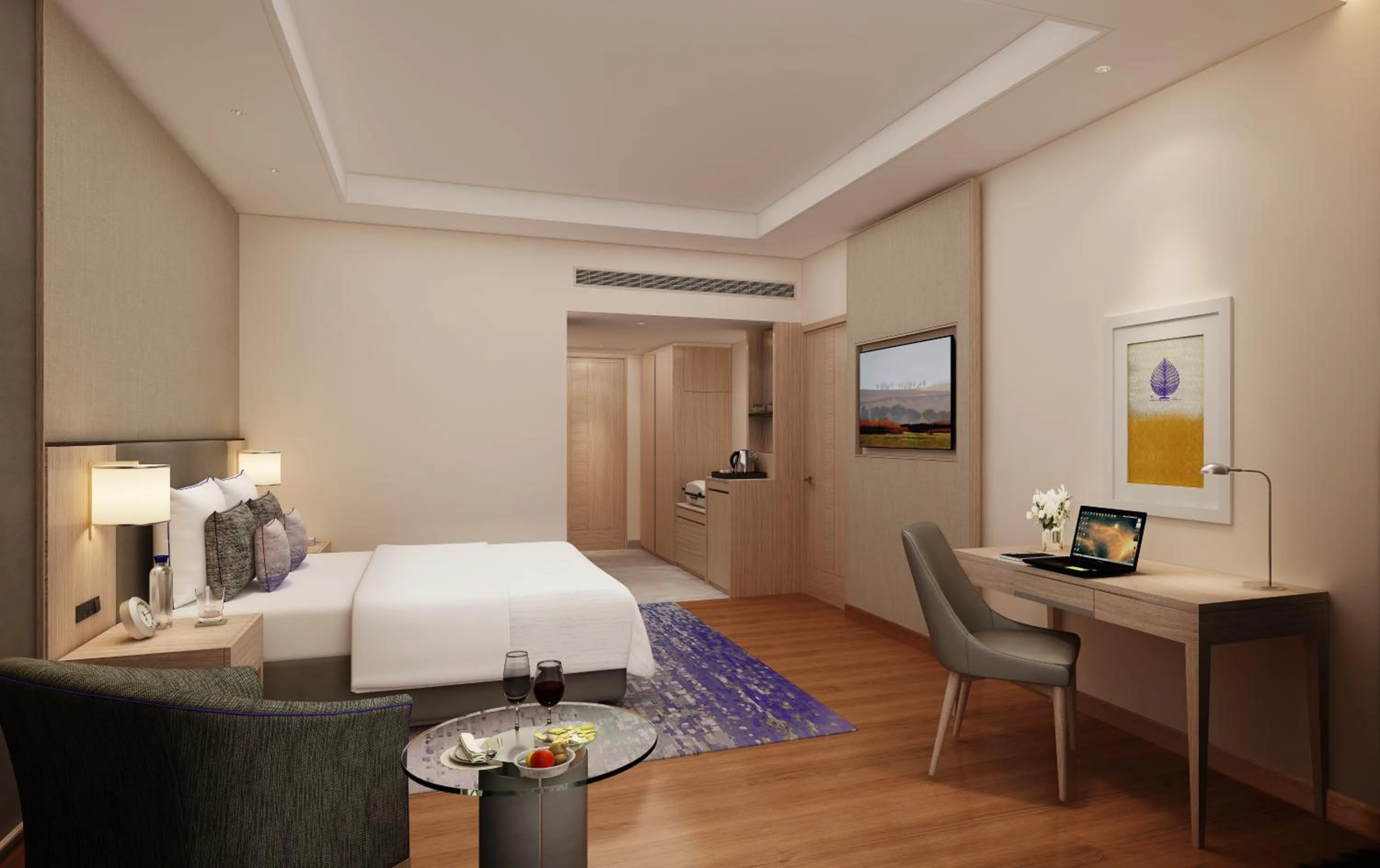 Photo of the whole room, Bed in Vivanta Bhubaneswar DN Square