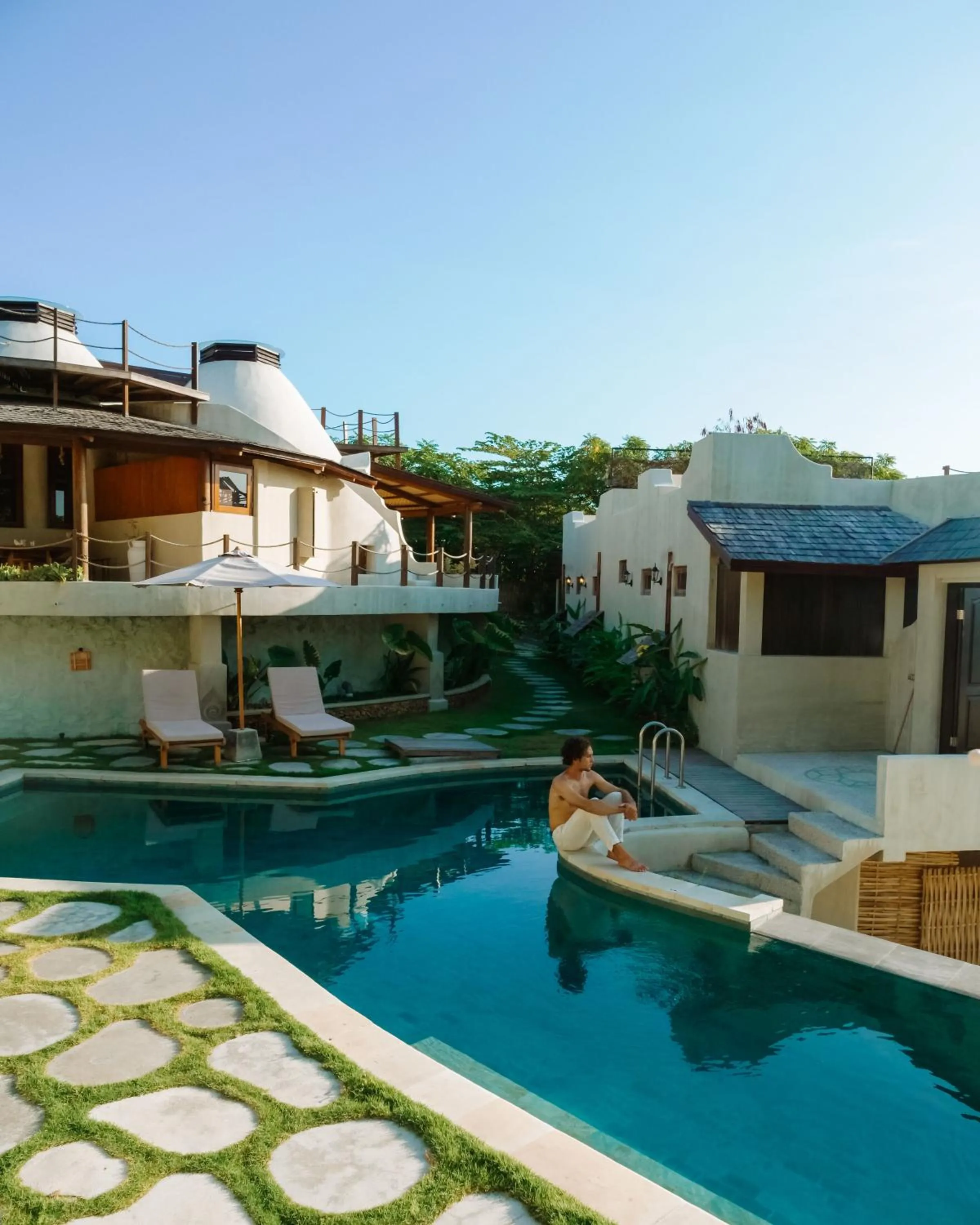 Pool view in Dome Lombok