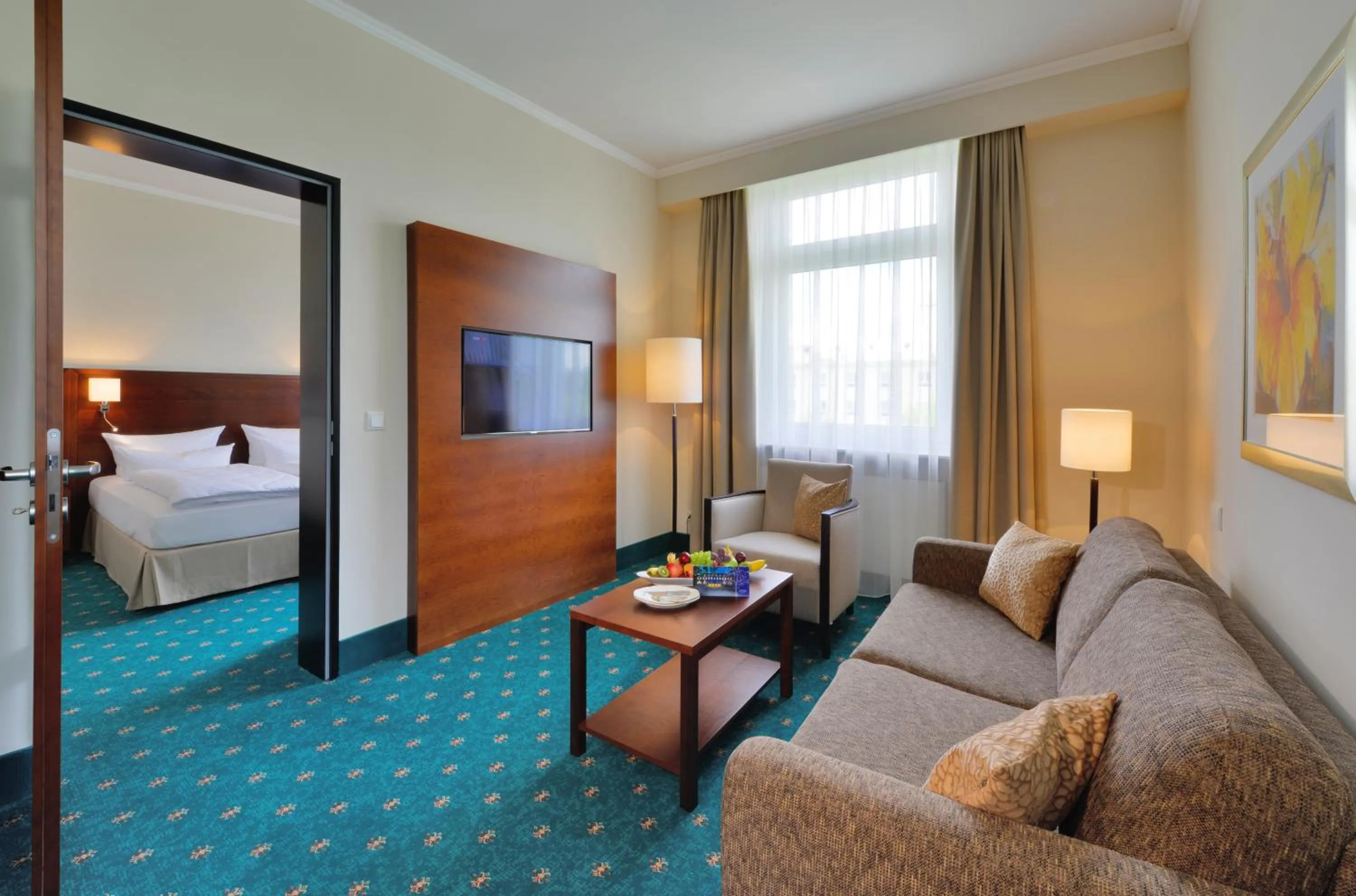 Living room, Bed in Hotel Der Lindenhof