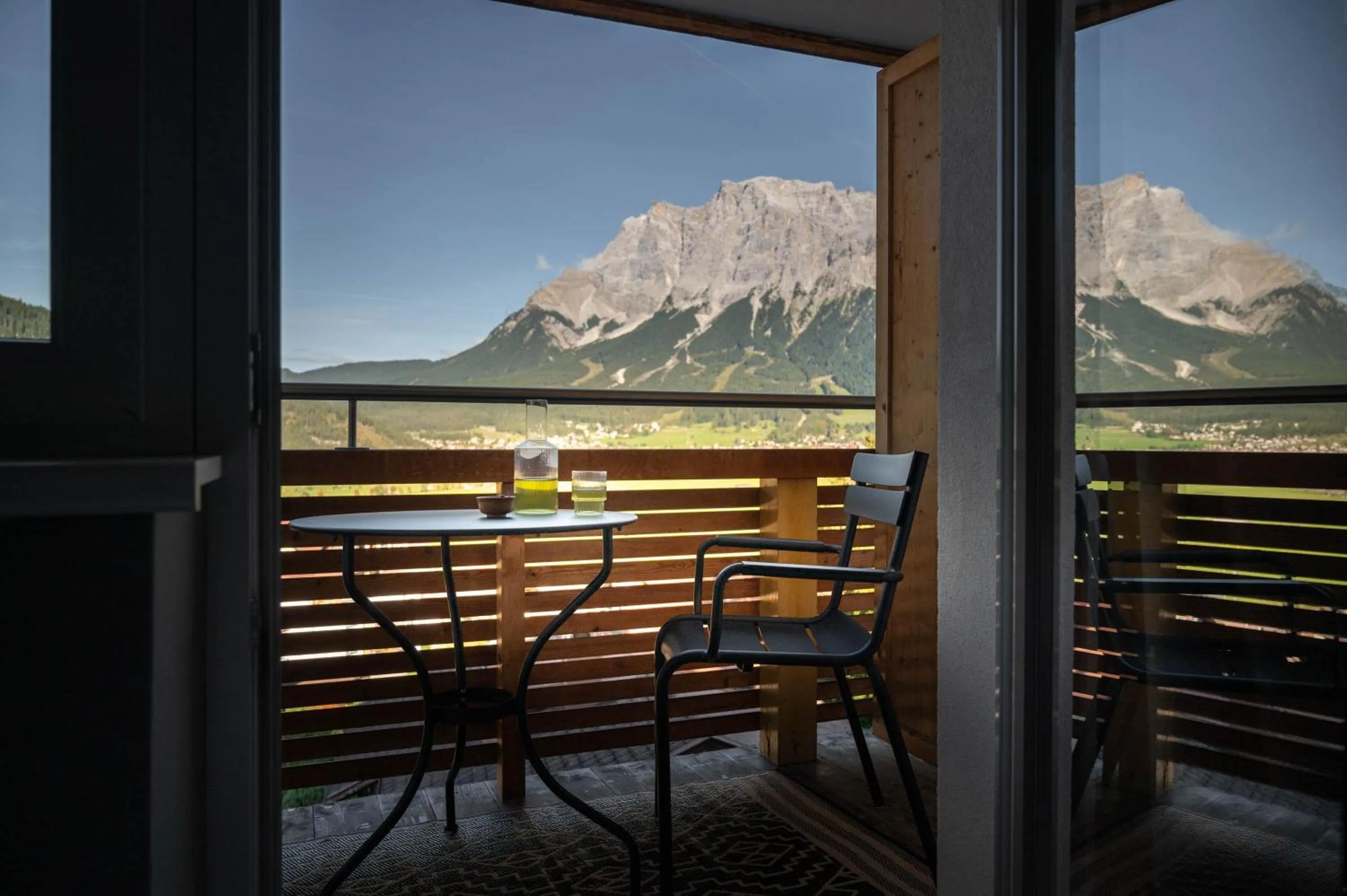 Balcony/Terrace in Boutique Hotel Bellevue Lermoos