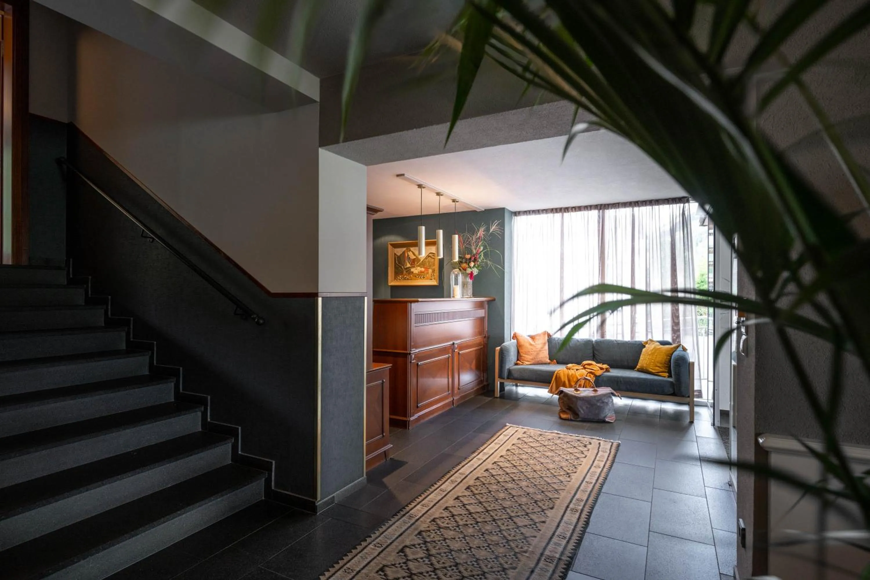 Lobby or reception in Boutique Hotel Bellevue Lermoos