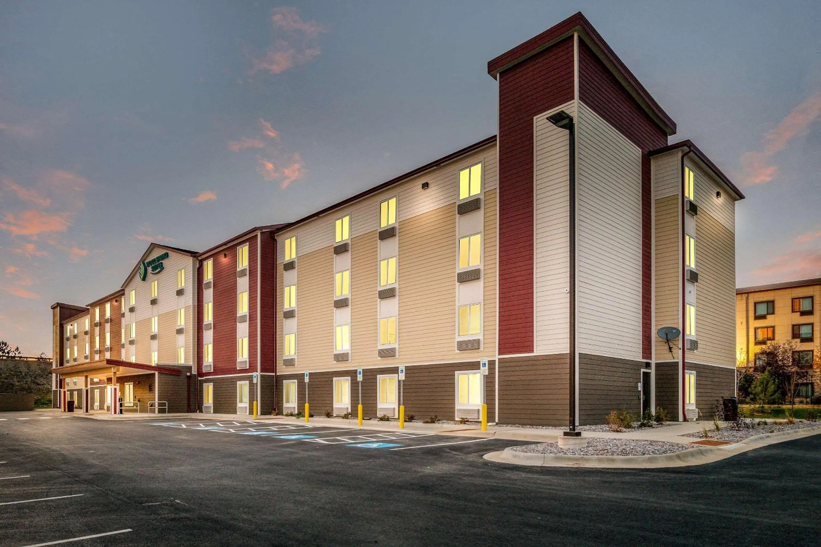Property building in WoodSpring Suites Missoula