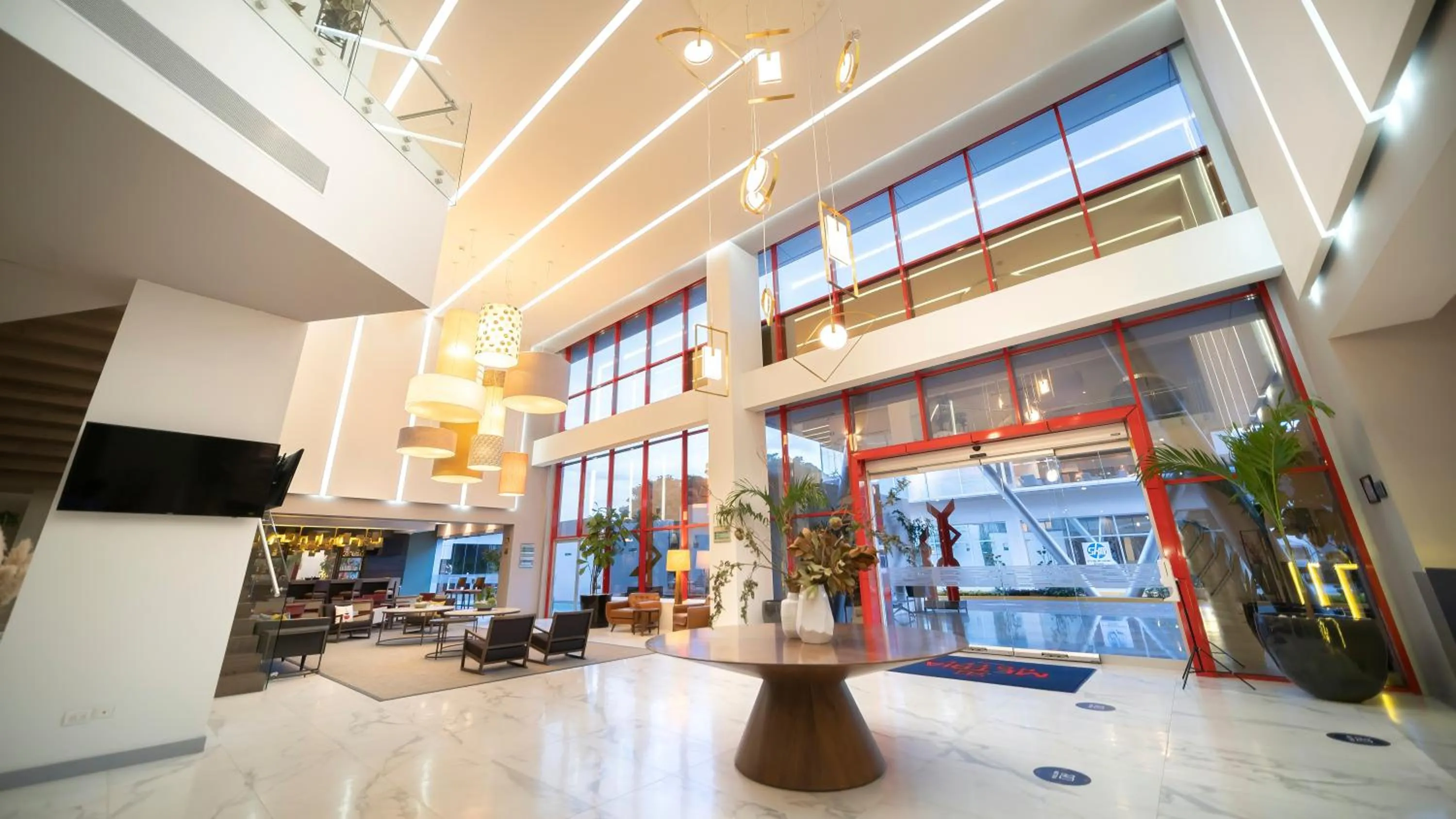 Lobby or reception in Metria Hotel