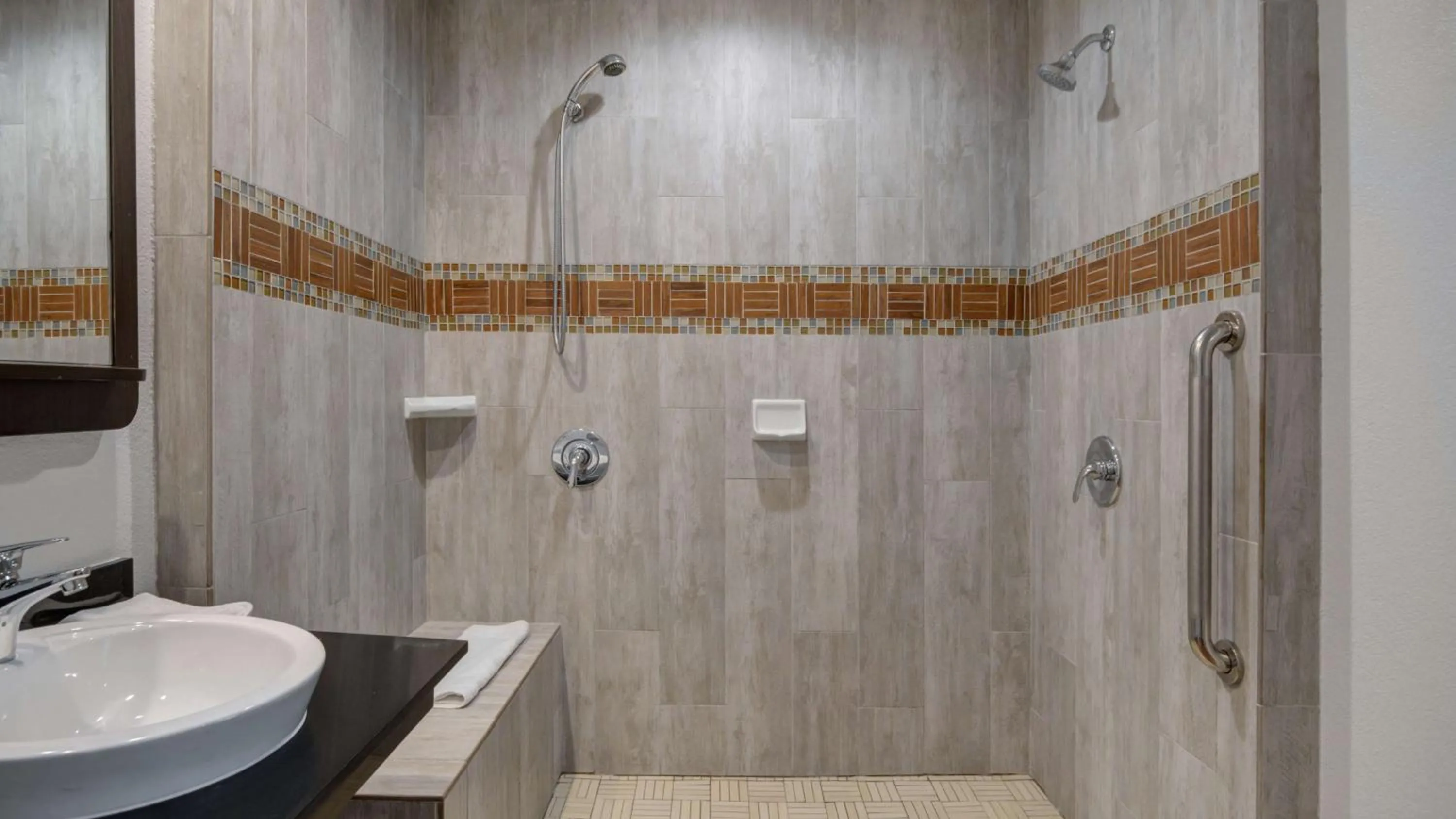 Bathroom in Studio 6 Ontario CA Convention Center Airport