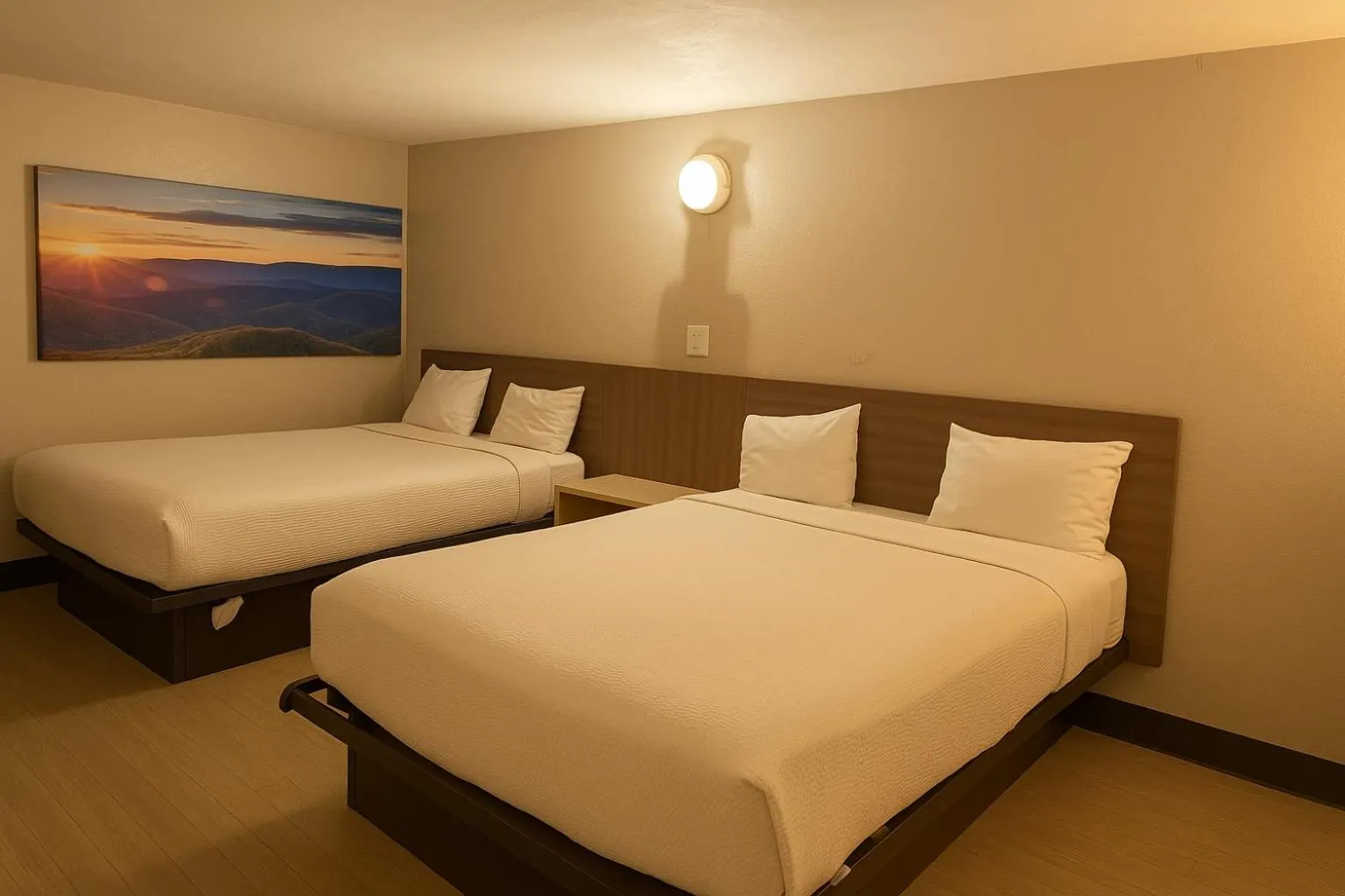 Bed in Economy Inn Little Rock