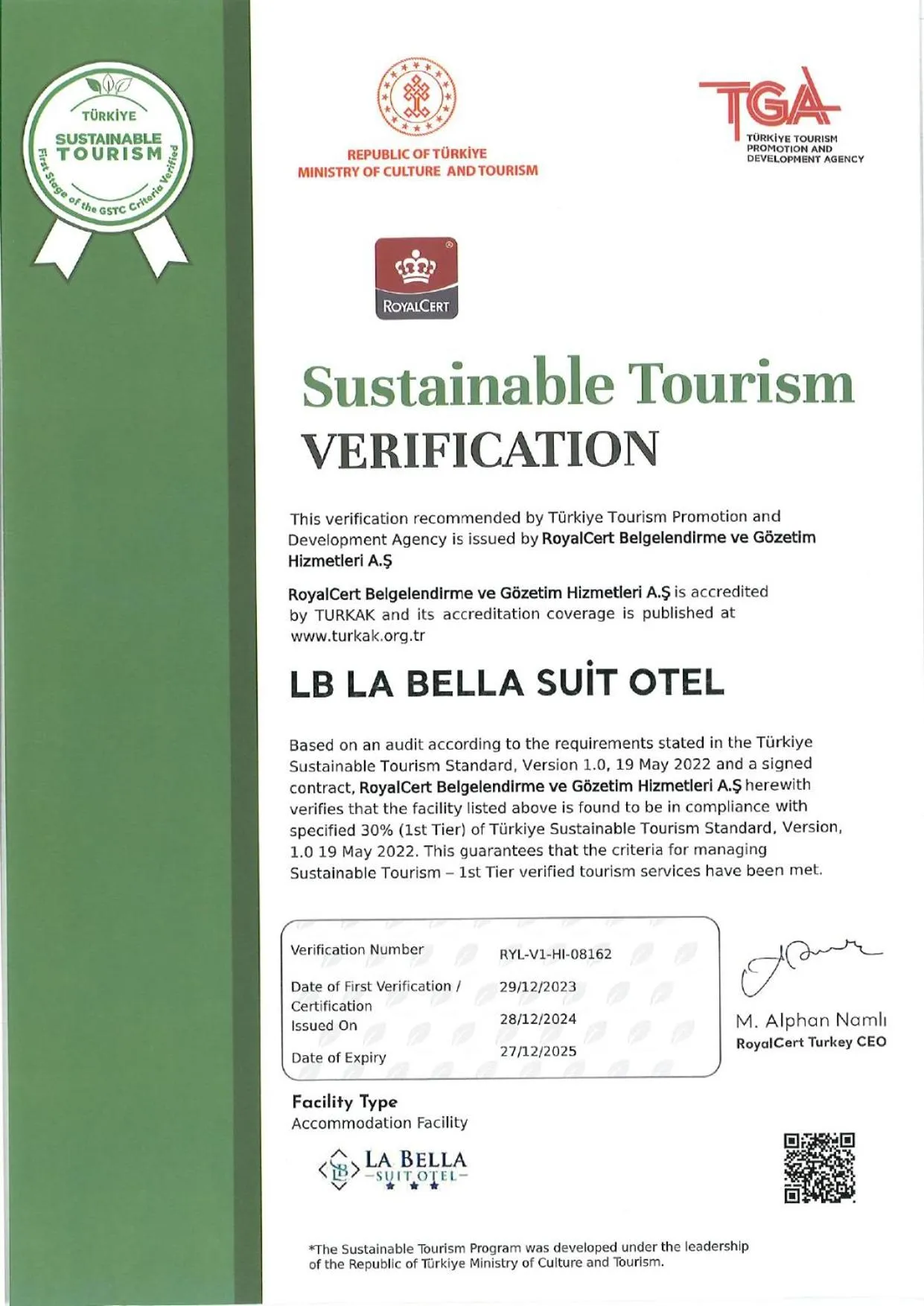 Property building in La Bella Suit Otel