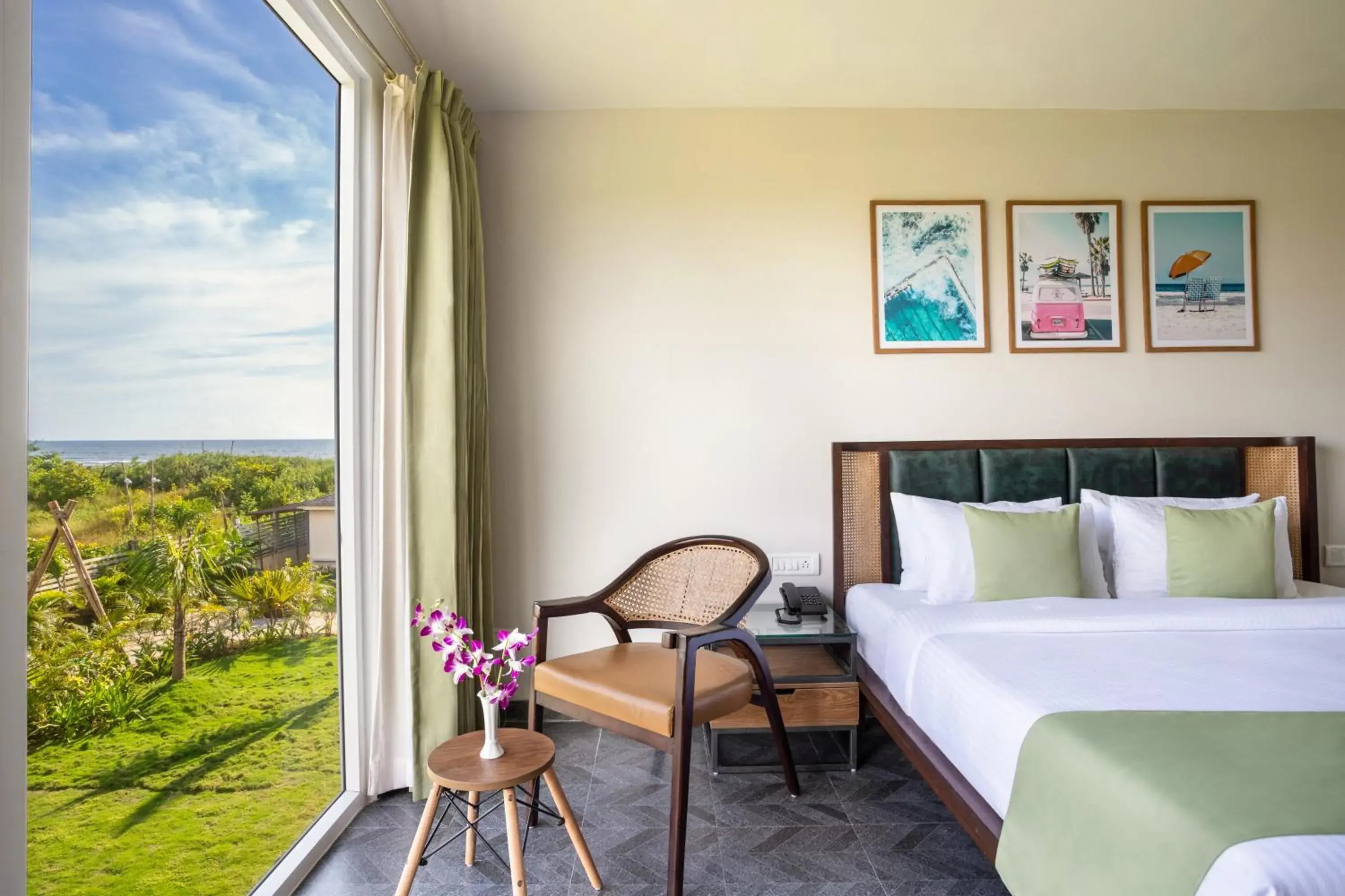 Bed in Sibaya Beach Resort, Morjim Bed in Sibaya Beach Resort, Morjim