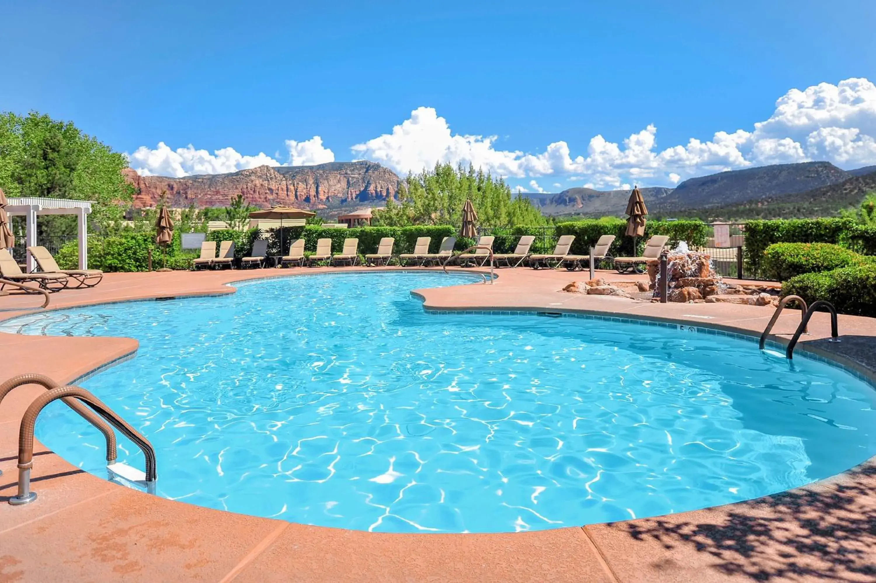 Pool view in Hilton Vacation Club Ridge on Sedona Pool view in Hilton Vacation Club Ridge on Sedona