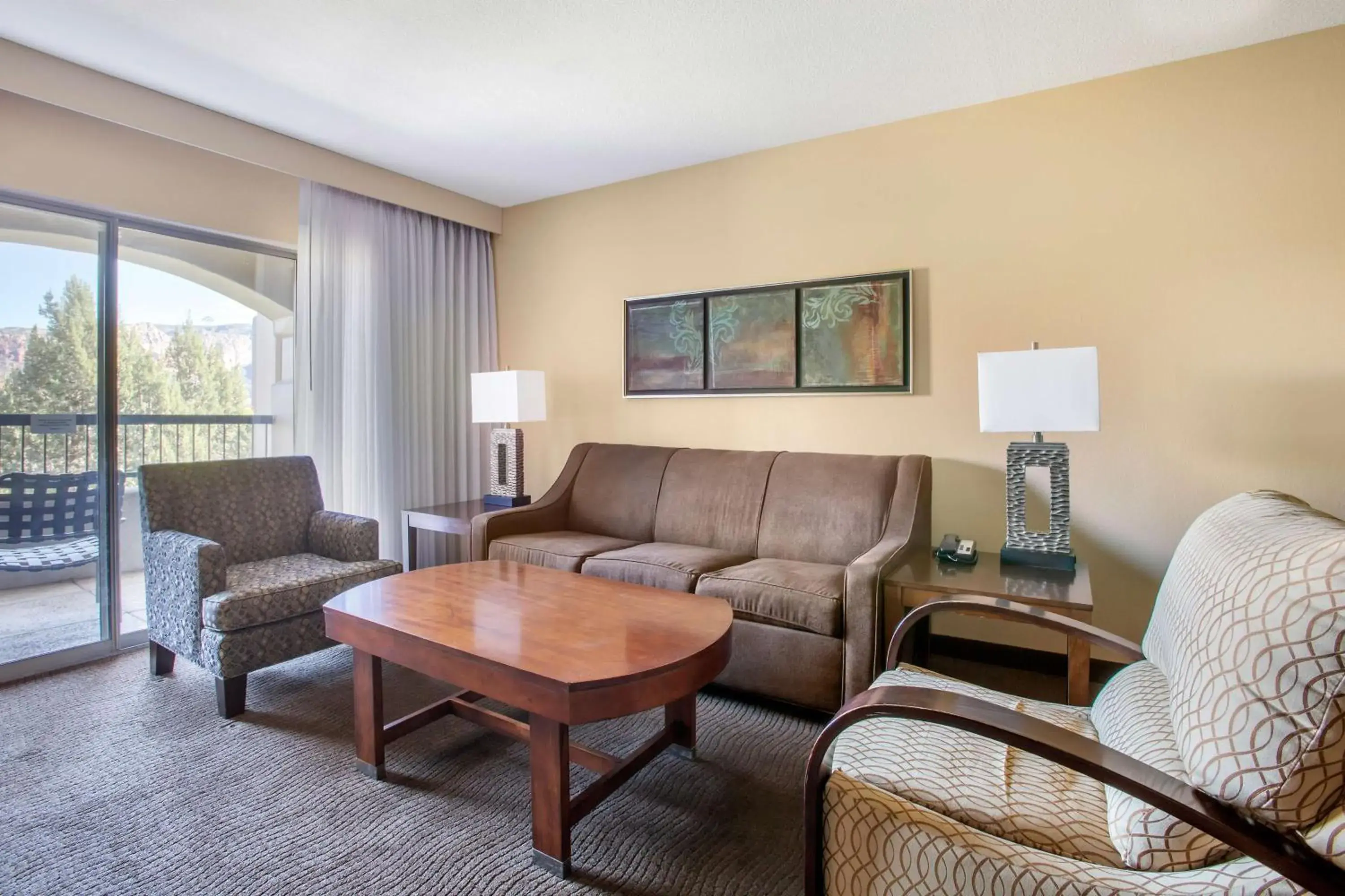 Living room in Hilton Vacation Club Ridge on Sedona Living room in Hilton Vacation Club Ridge on Sedona
