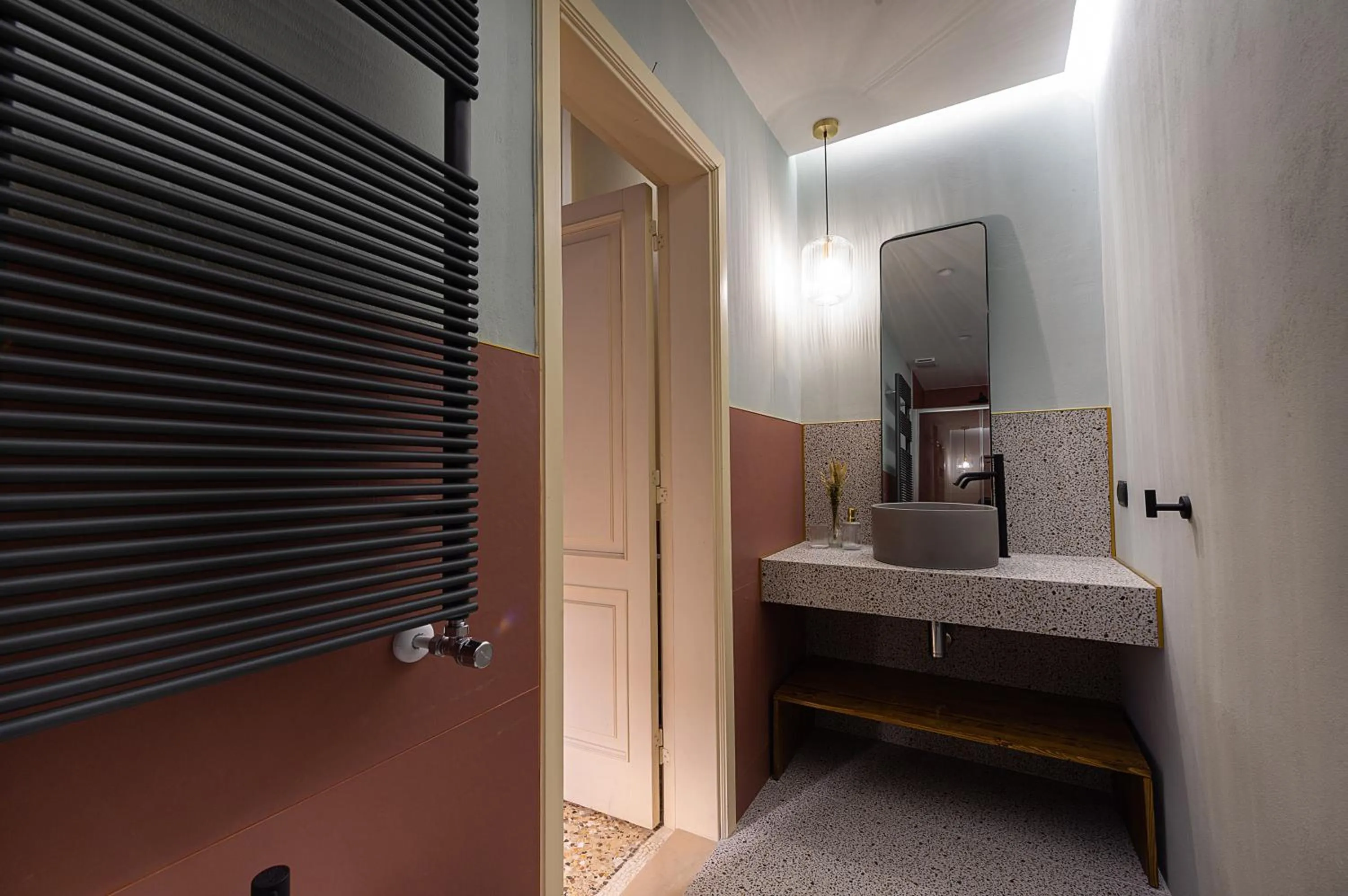 Bathroom, Bed in Palazzo Francesco Grassi