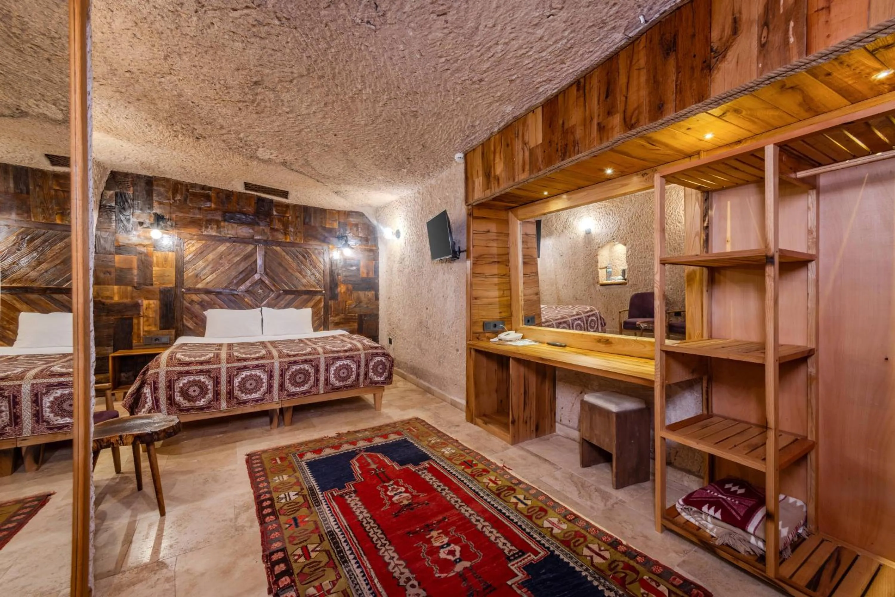 Bed in Vasıl Cave Hotel