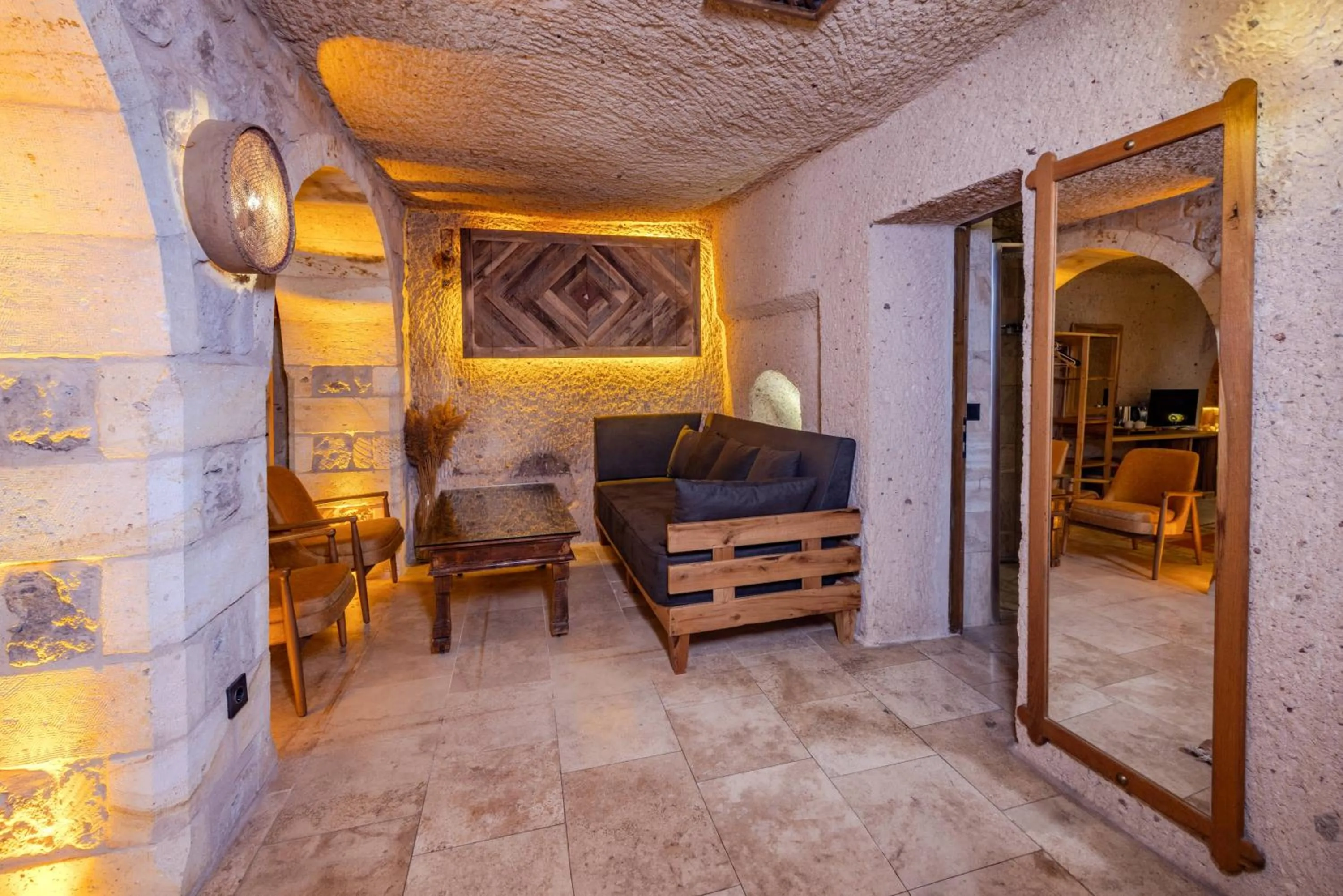 Seating area in Vasıl Cave Hotel