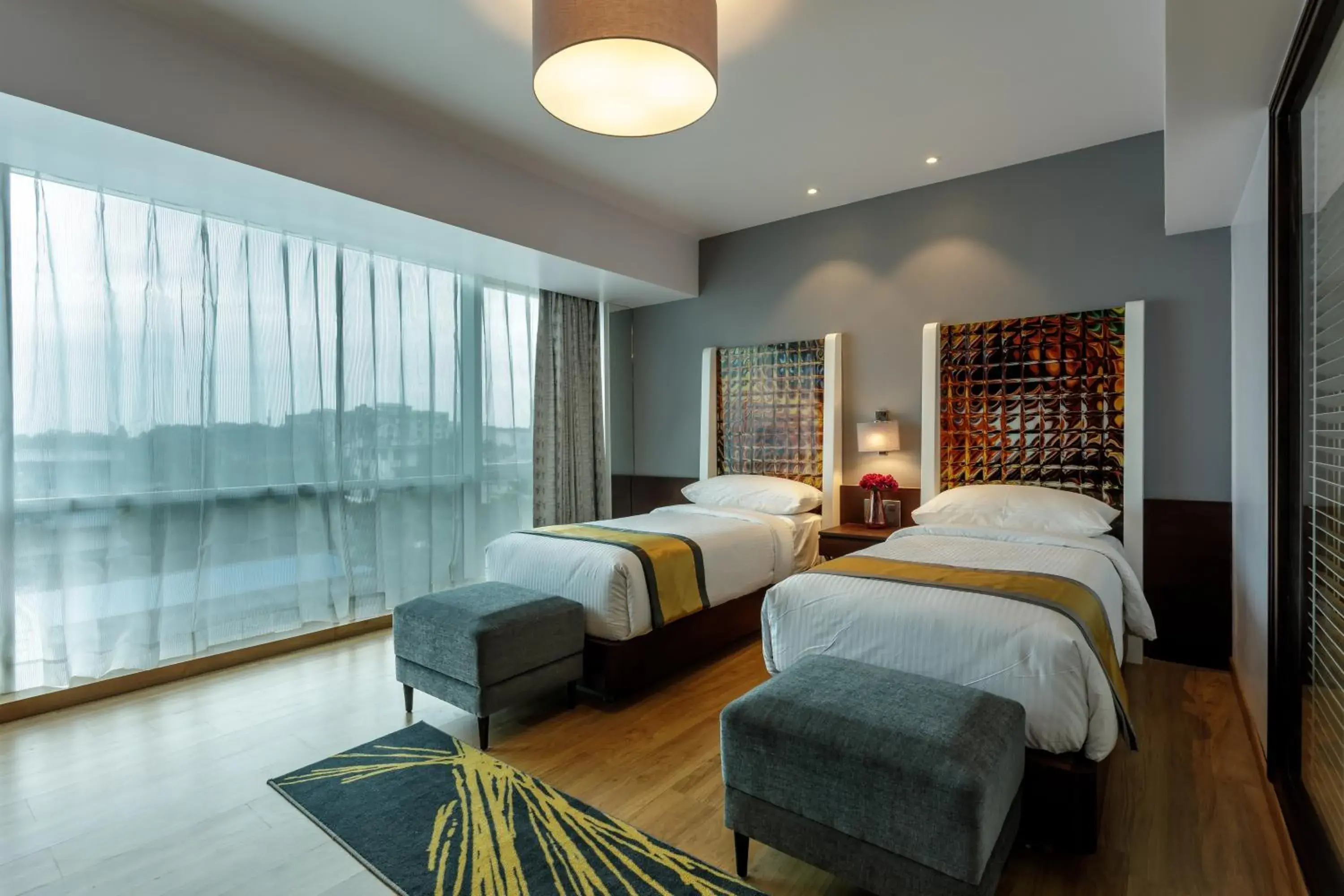 Bed in Svenska Design Hotel Kakinada Bed in Svenska Design Hotel Kakinada