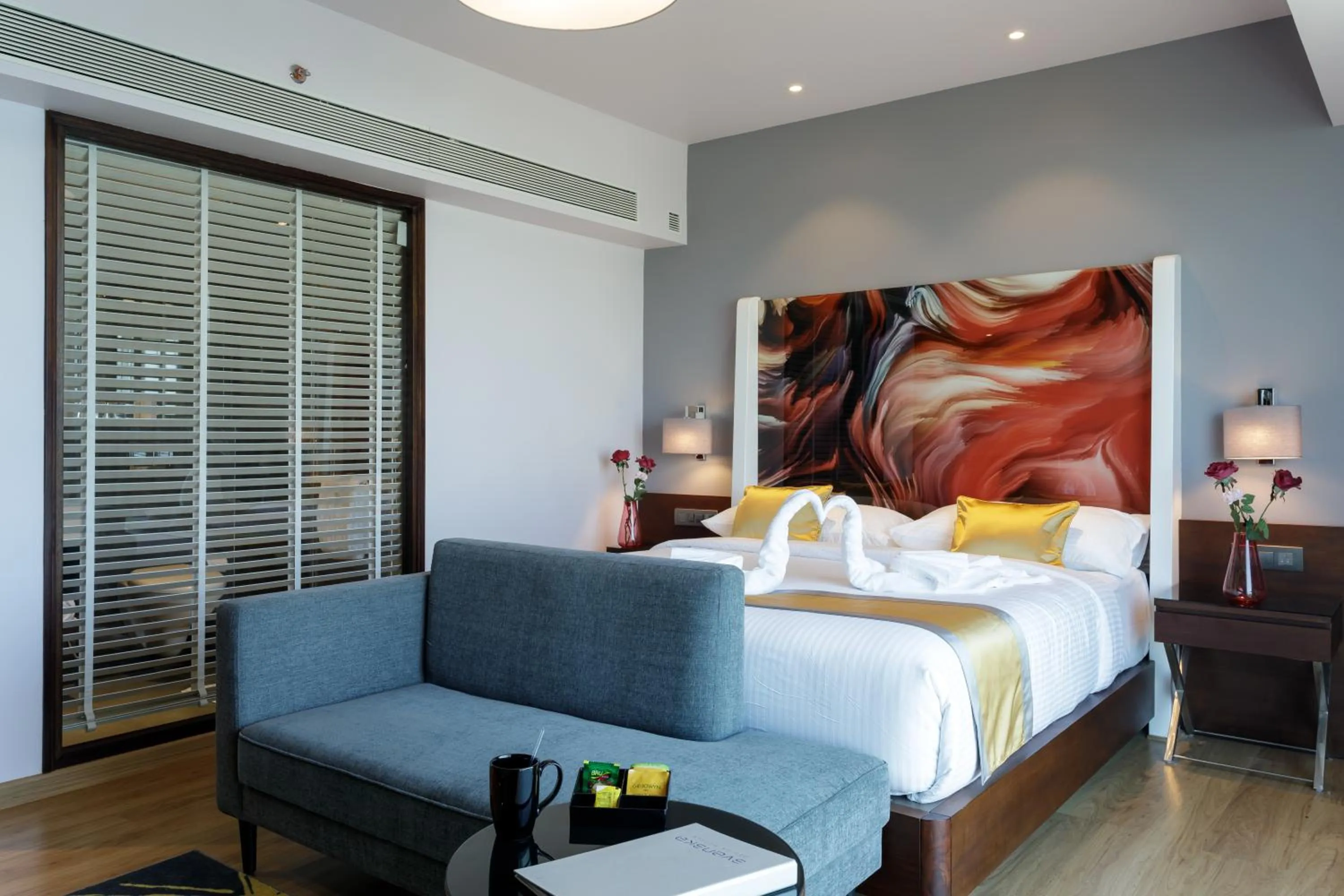 Bedroom, Bed in Svenska Design Hotel Kakinada