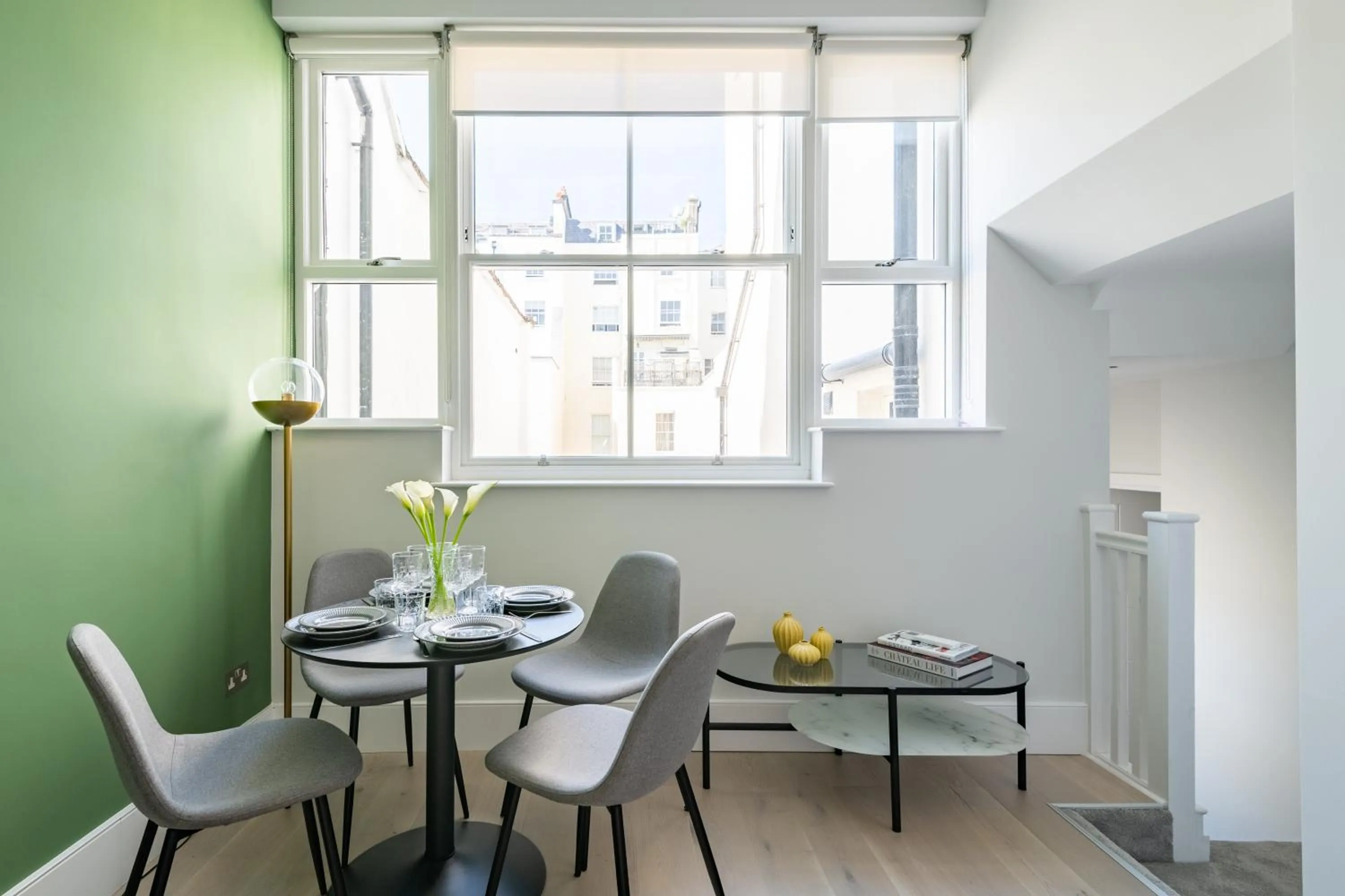 Seating area in No. 2 Queensberry Place by Stayo