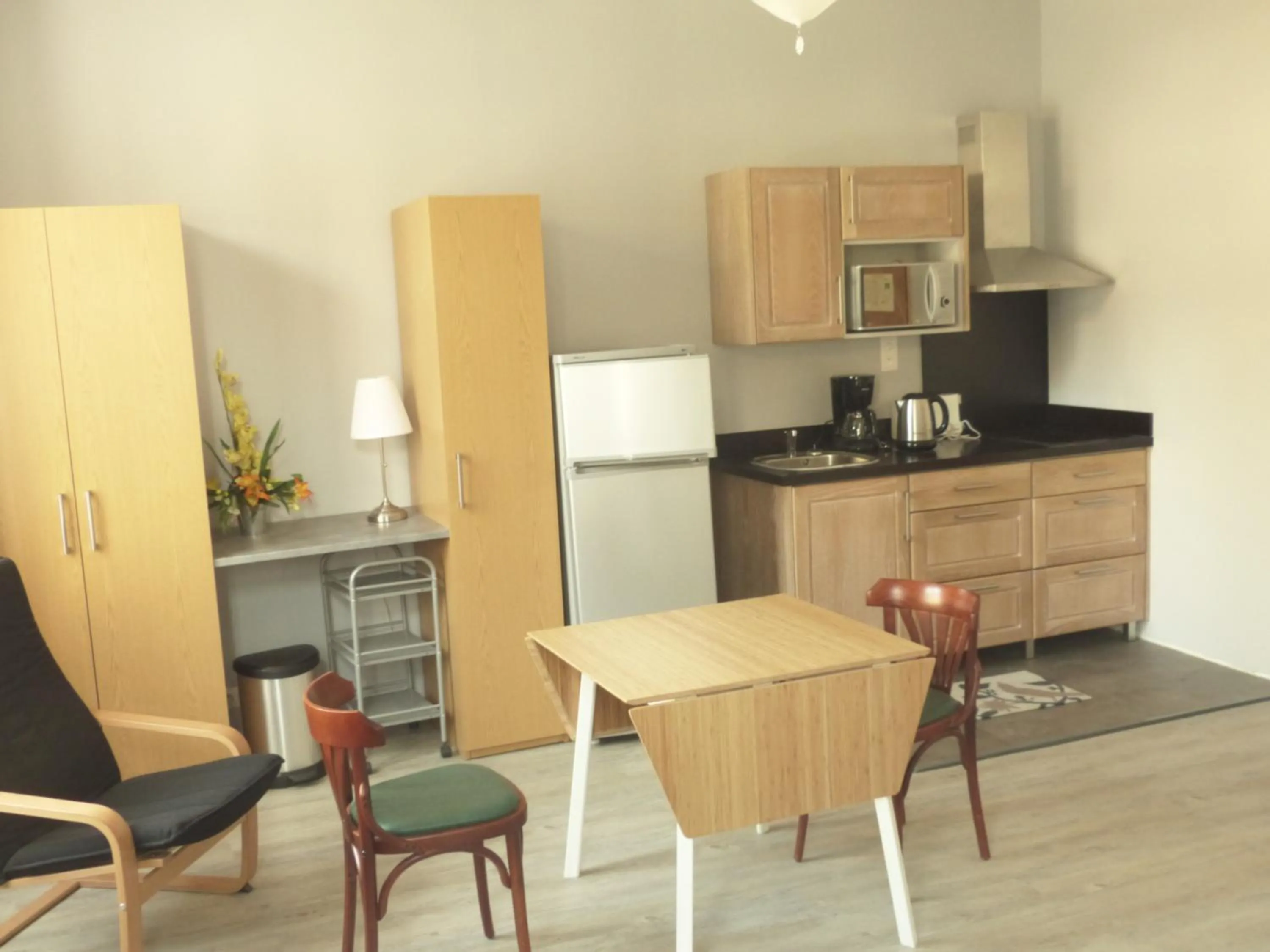 Kitchen or kitchenette in Hôtel des Thermes
