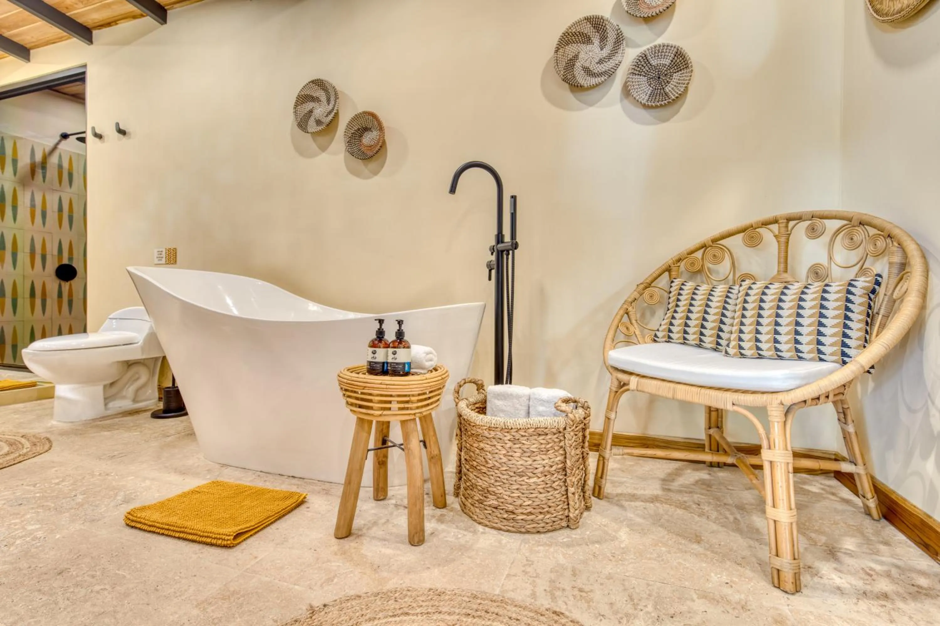 Bathroom in awā Beachfront Hotel