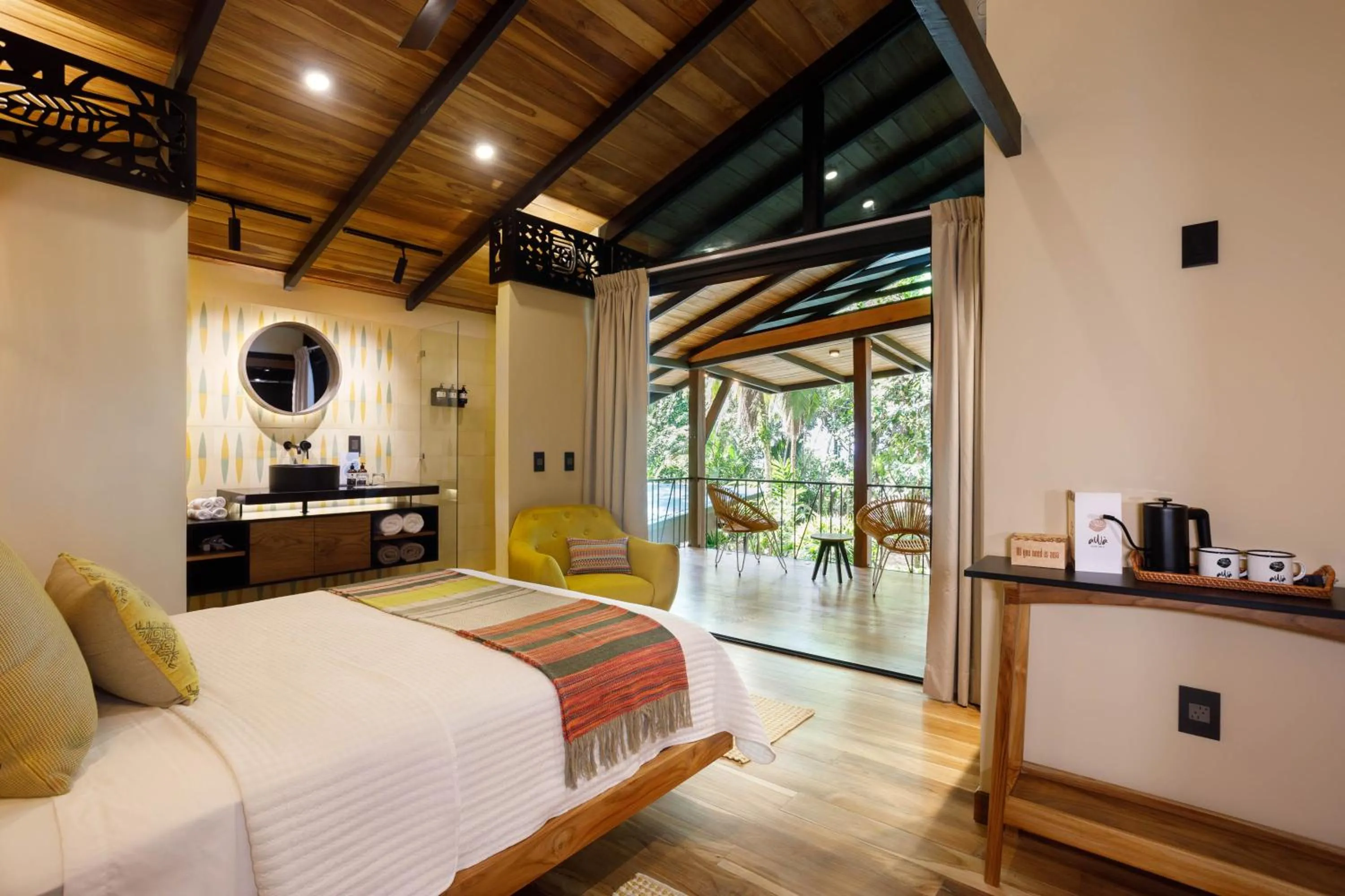 Bed in awā Beachfront Hotel