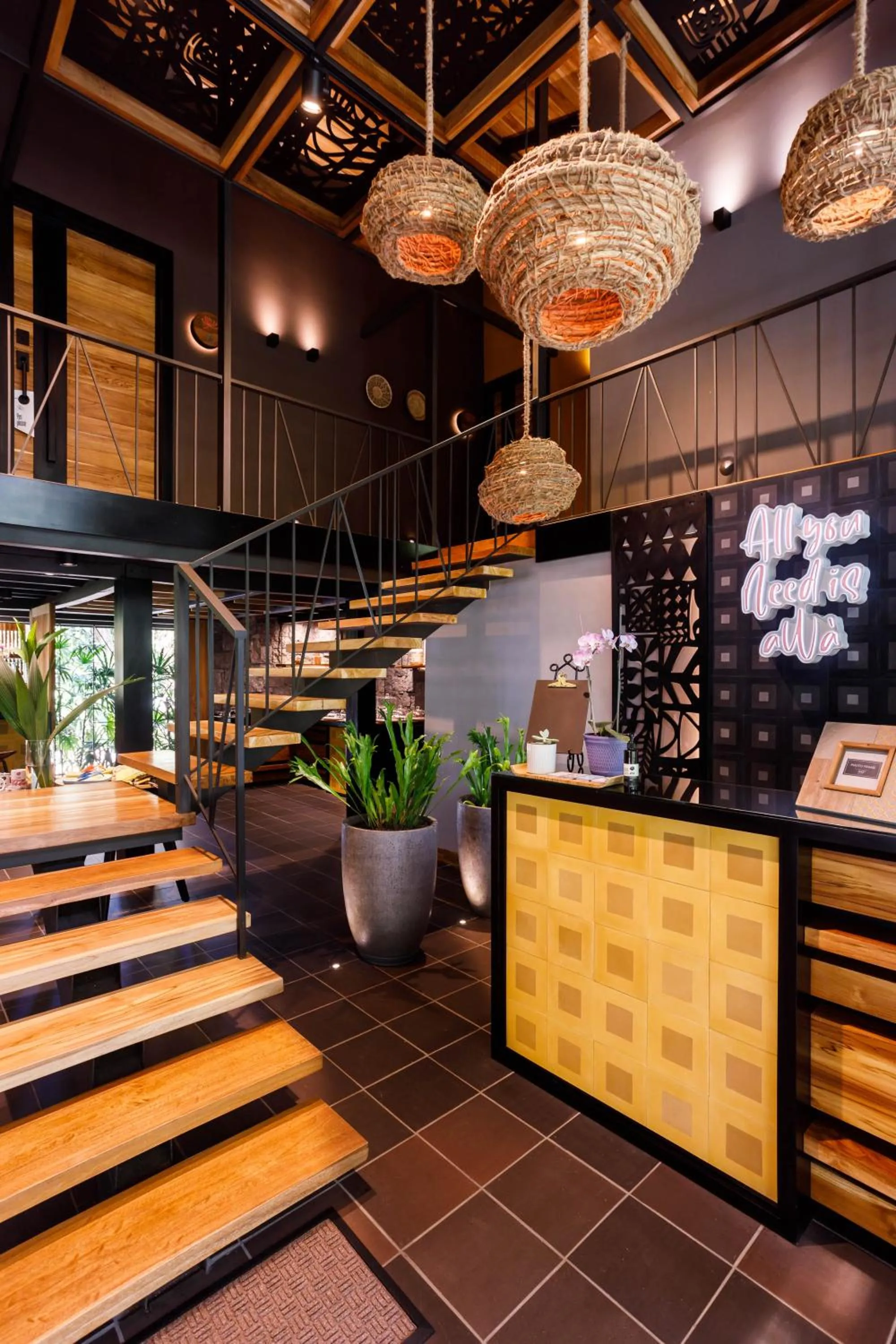 Lobby or reception in awā Beachfront Hotel