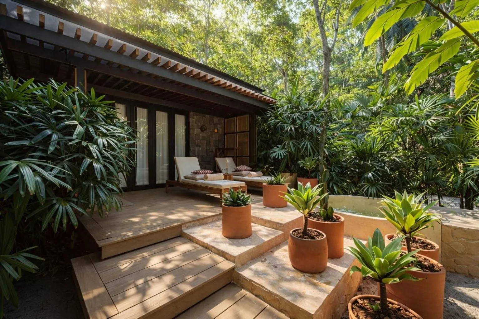 Swimming pool in awā Beachfront Hotel