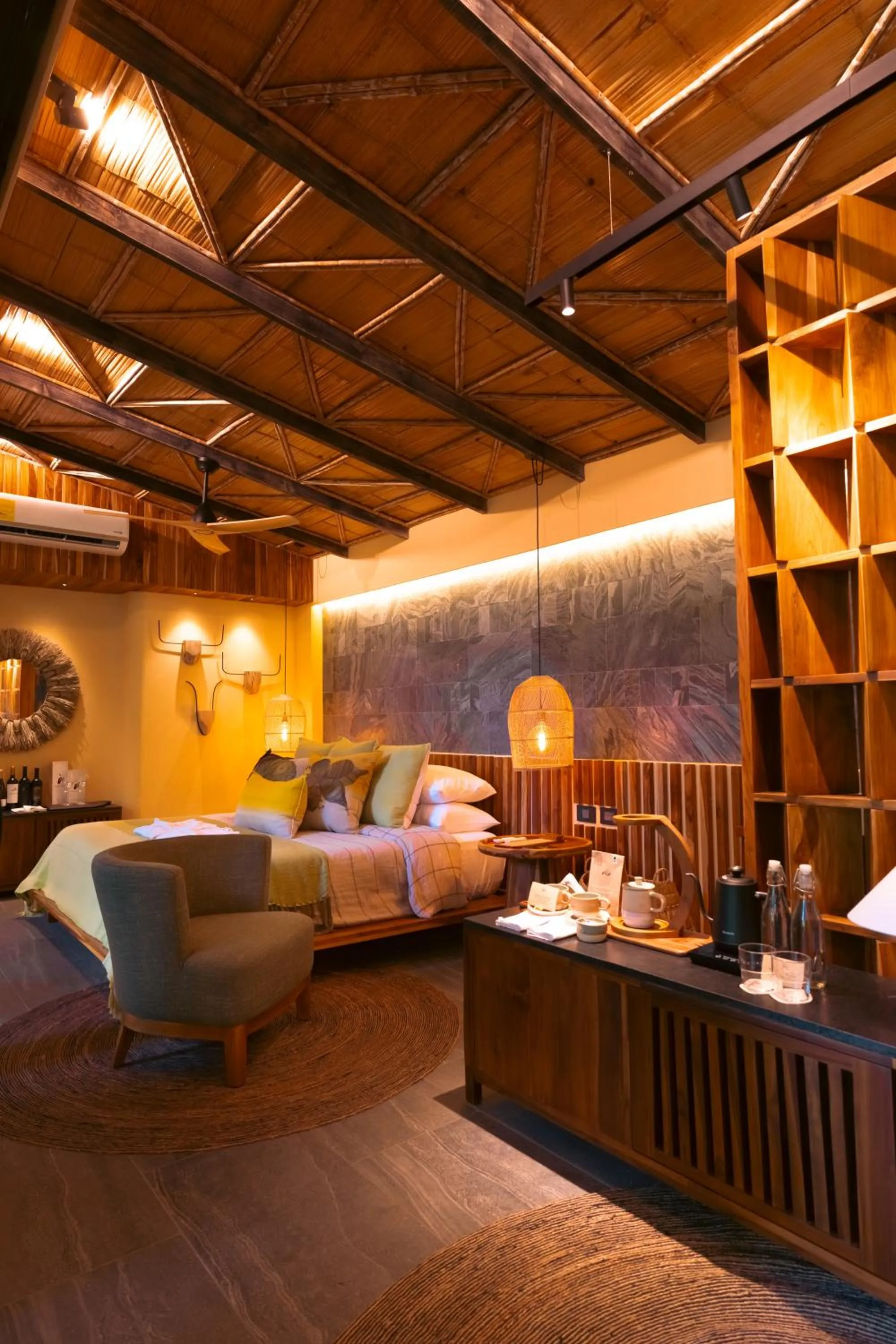 Bedroom in awā Beachfront Hotel