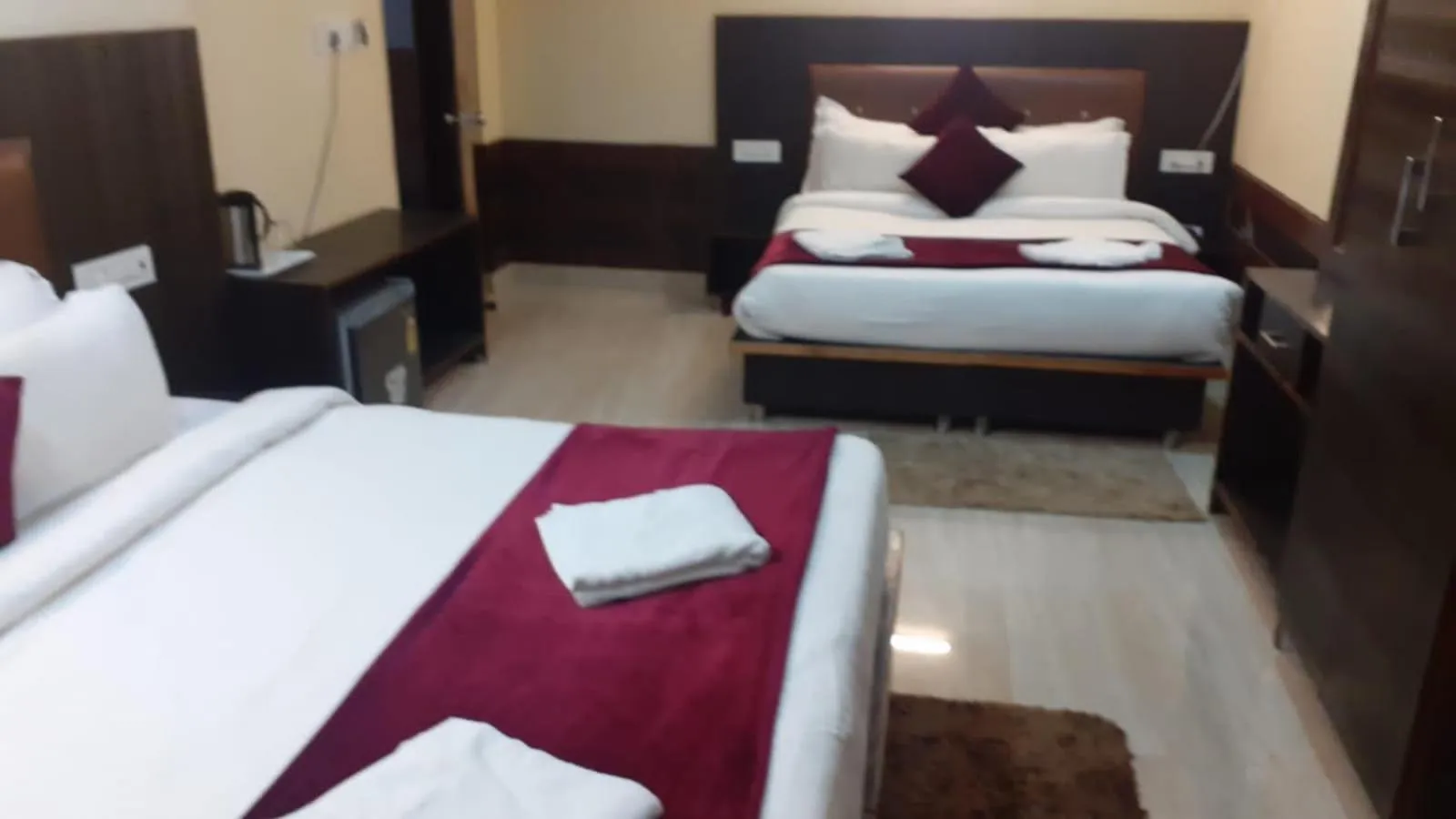 Bedroom, Bed in Vella Marina Group of Hotels Mount-Hotels Best Prices Guaranteed with Deals- Free Parking-cricket stadium 10 km-Mcleodganj 2 km- Bhagsunag 4 km