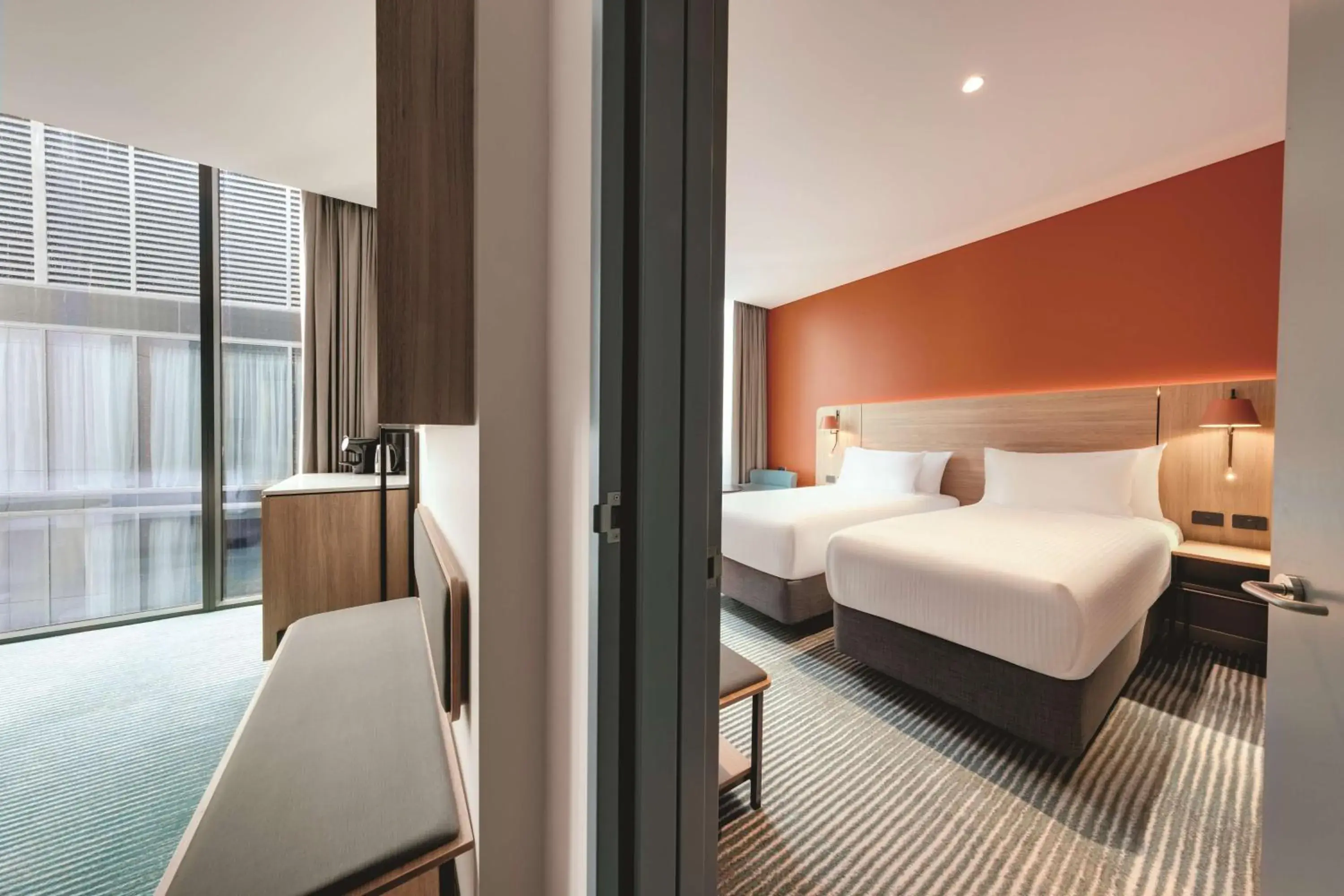 Bedroom, Bed in Travelodge Hotel Hurstville Sydney Bedroom, Bed in Travelodge Hotel Hurstville Sydney