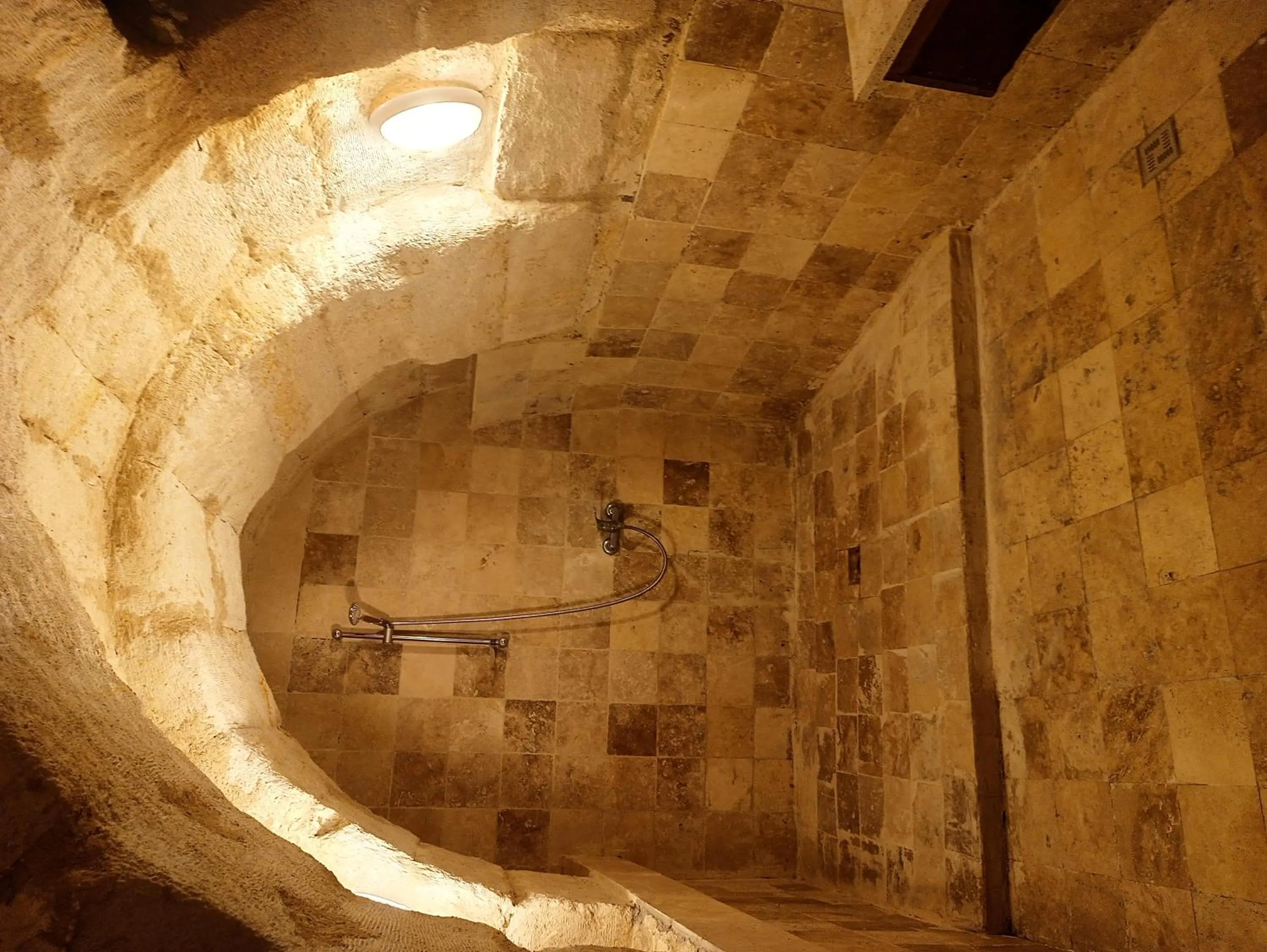 Shower in stone age cappadocia