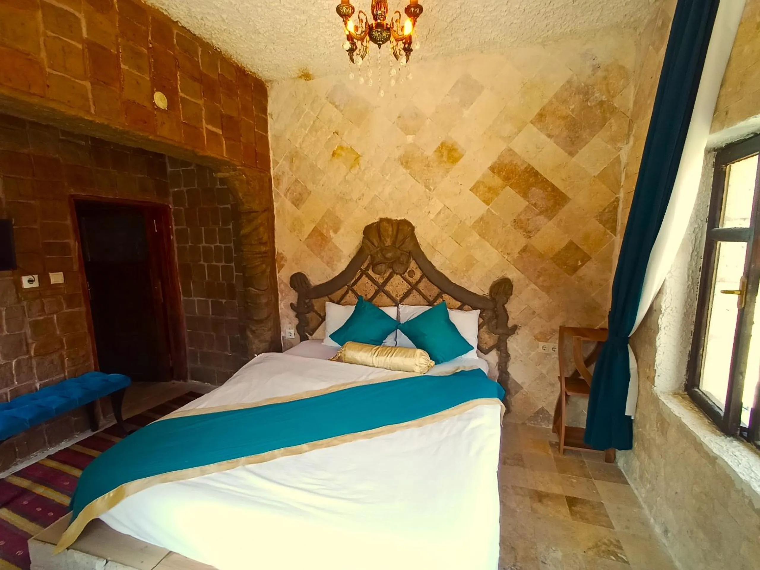 Bed in stone age cappadocia