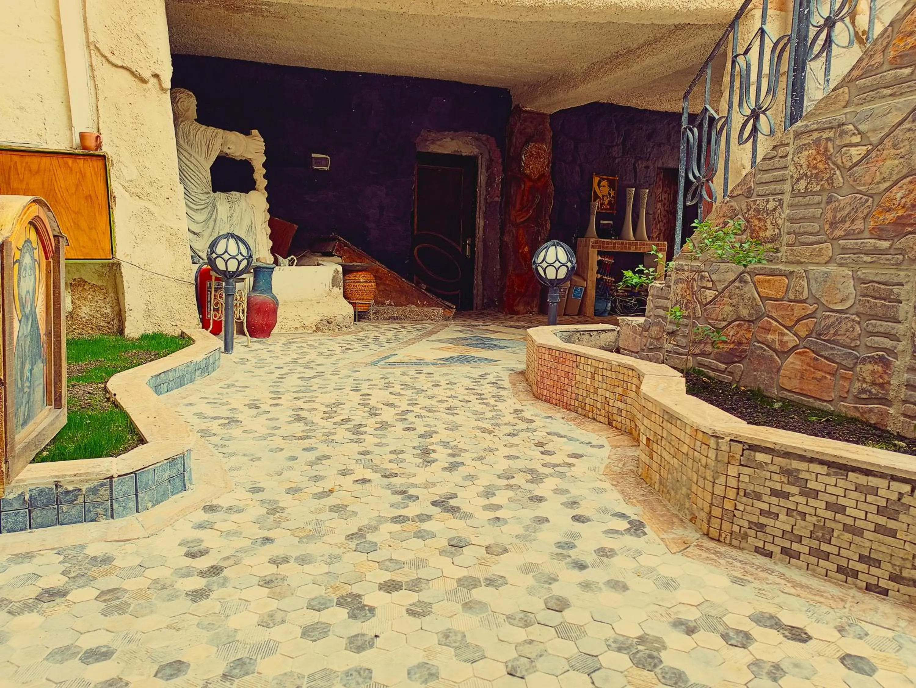 Facade/entrance in stone age cappadocia