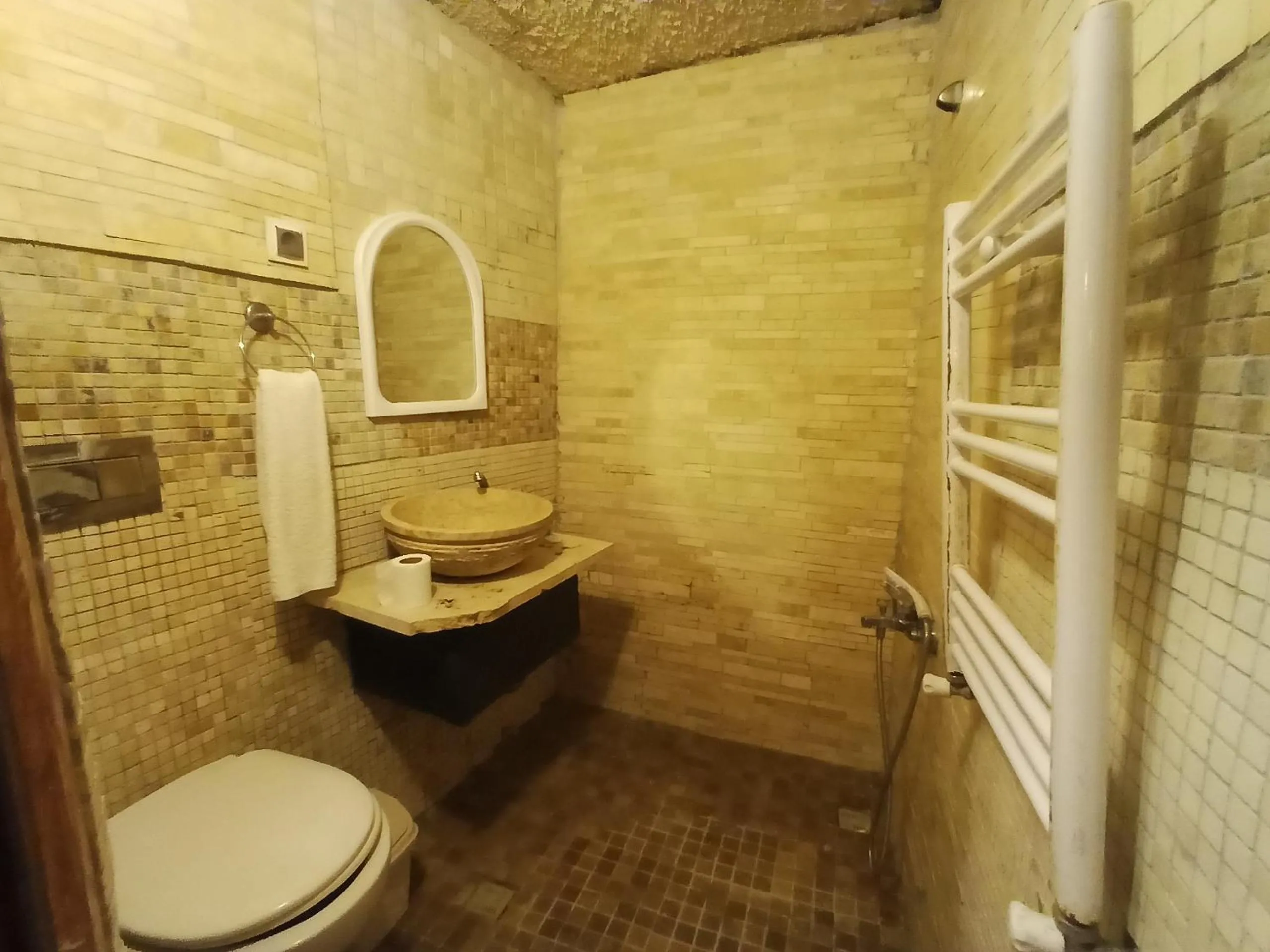 Shower in stone age cappadocia