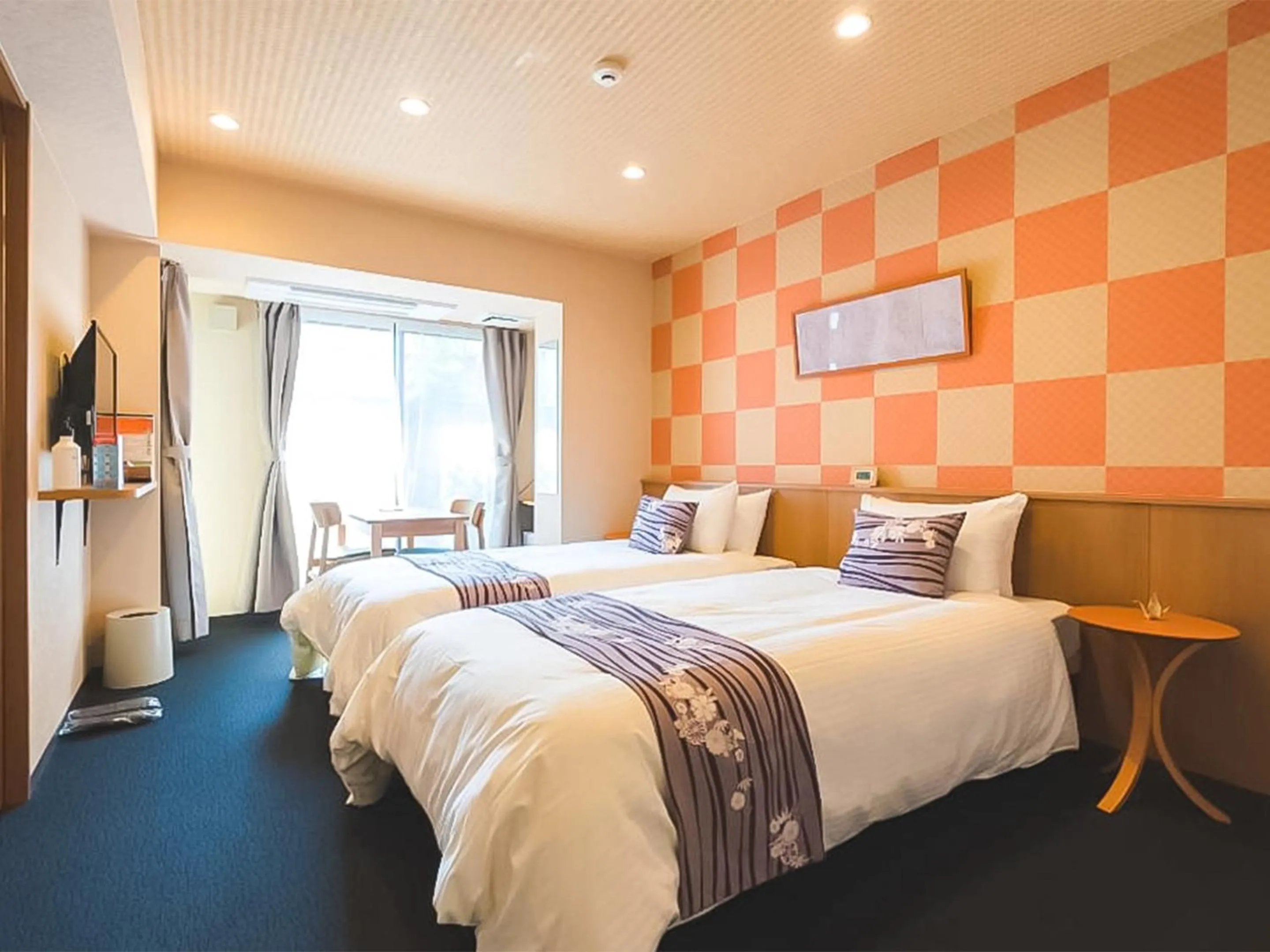 Photo of the whole room, Bed in Kyoto Earth Hotel