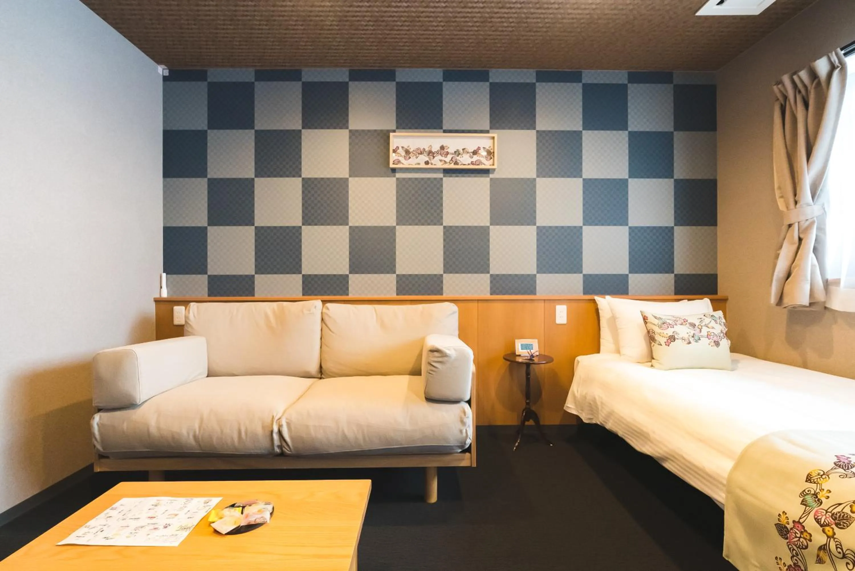 Photo of the whole room, Bed in Kyoto Earth Hotel