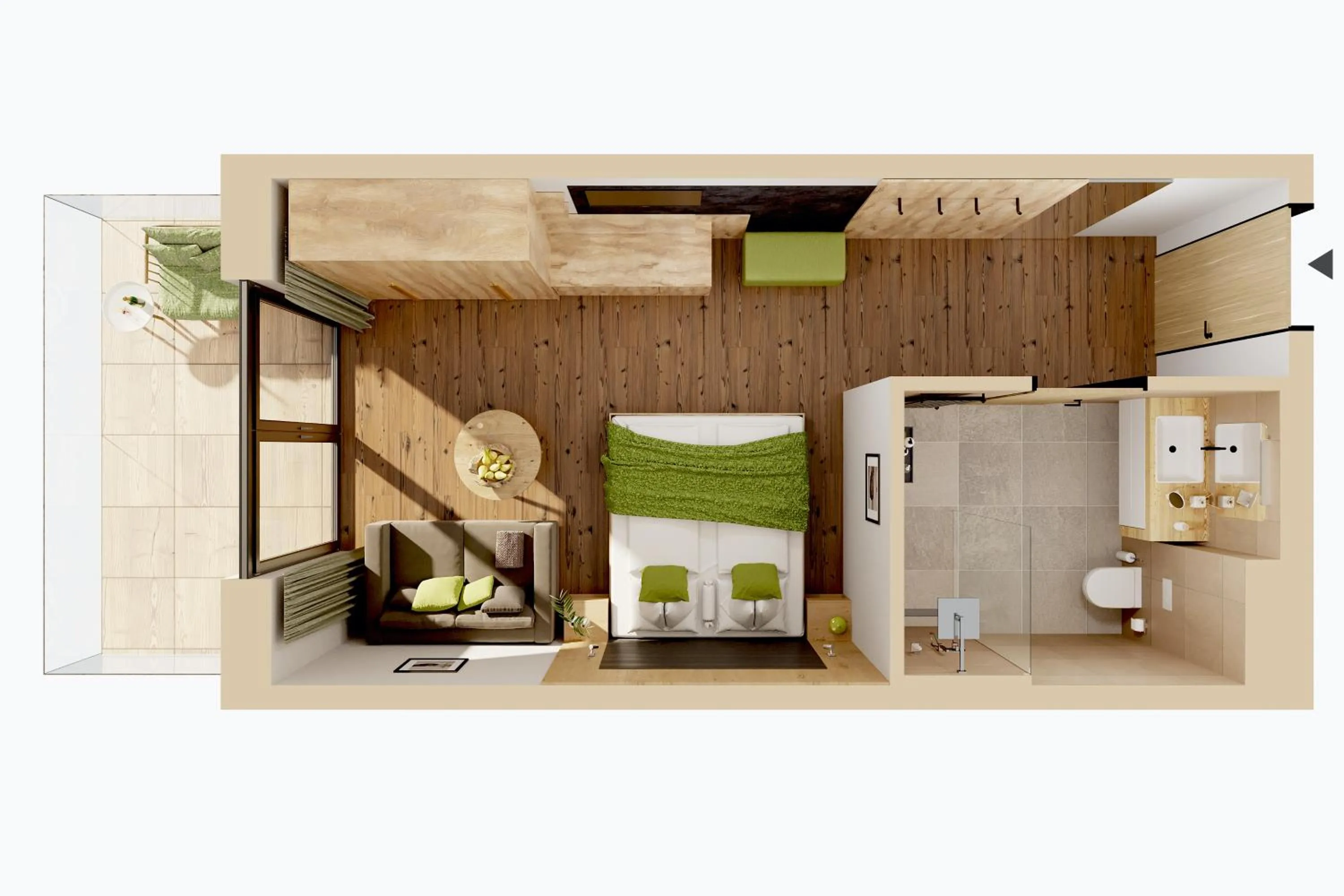Floor plan, Bed in FIRSTpeak Zauchensee